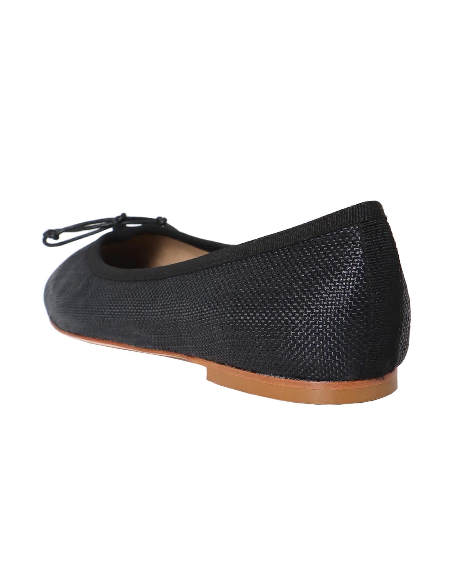 ＜FABIO RUSCONI＞lino ballerina shoes