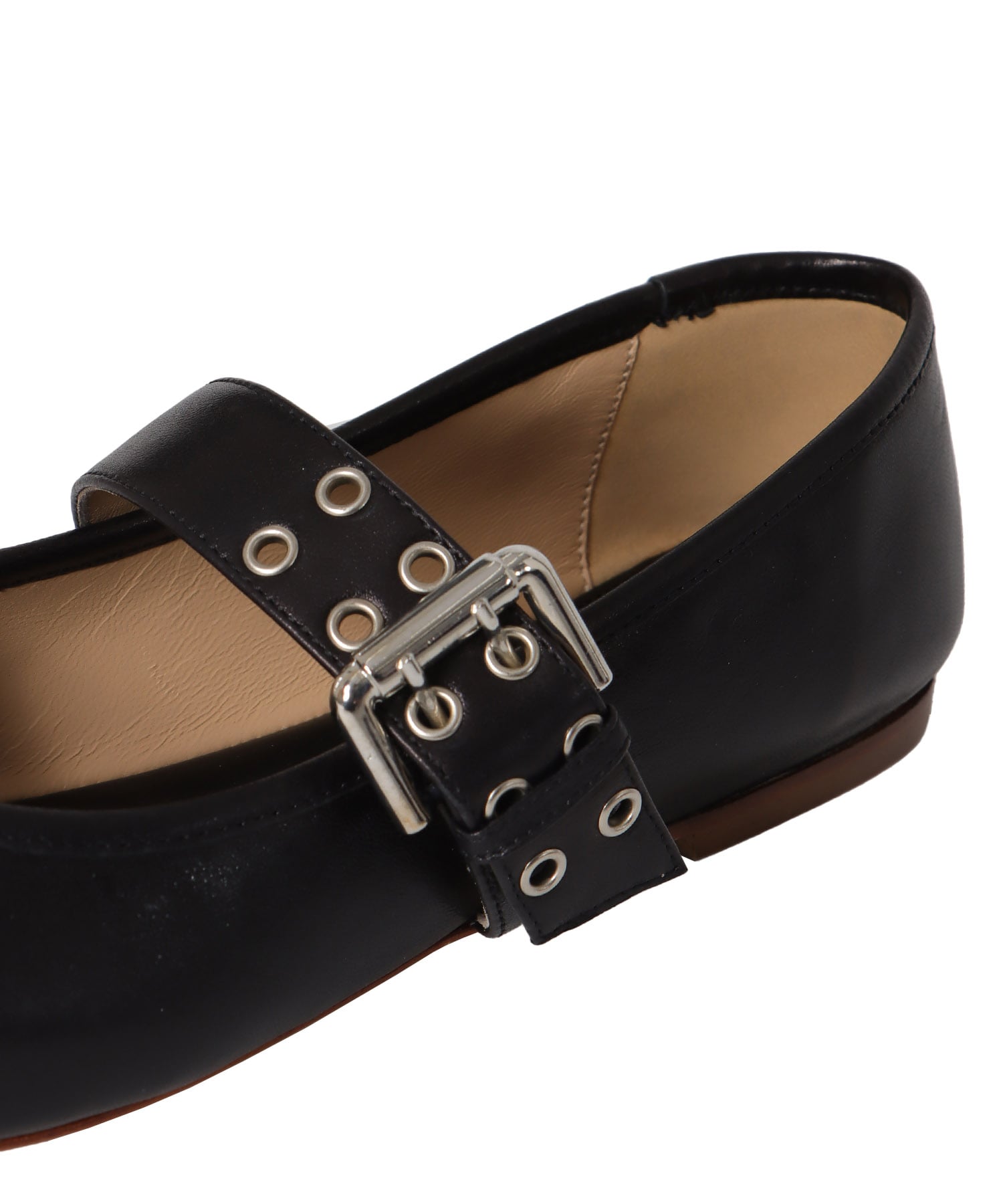 ＜FABIO RUSCONI＞metal buckle mary jane