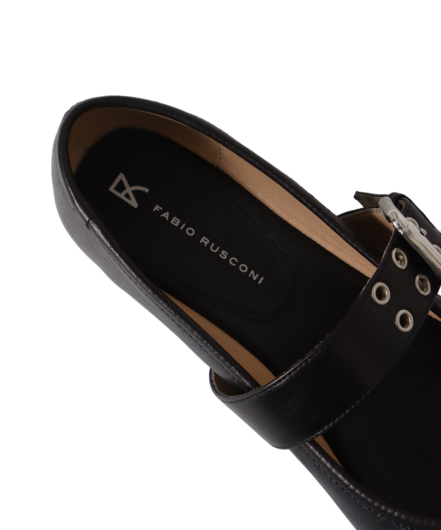 ＜FABIO RUSCONI＞metal buckle mary jane