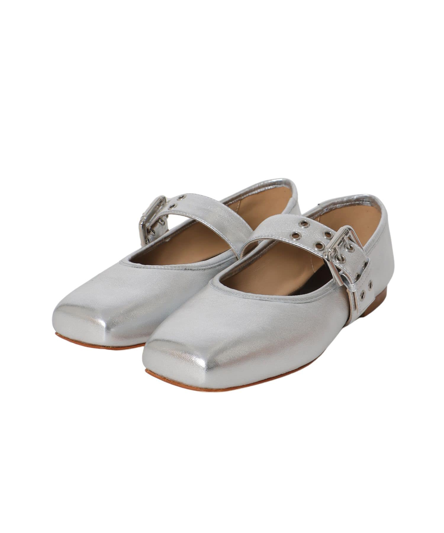 ＜FABIO RUSCONI＞metal buckle mary jane