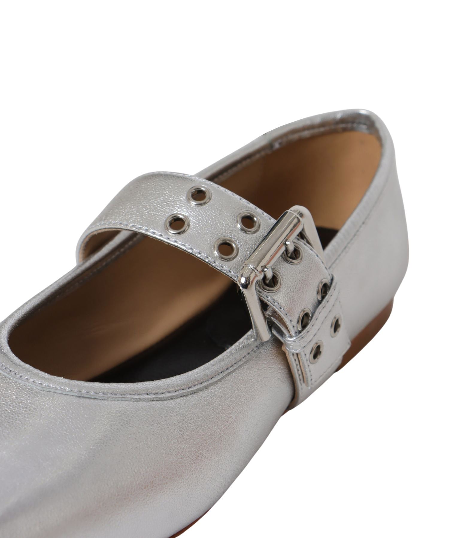 ＜FABIO RUSCONI＞metal buckle mary jane