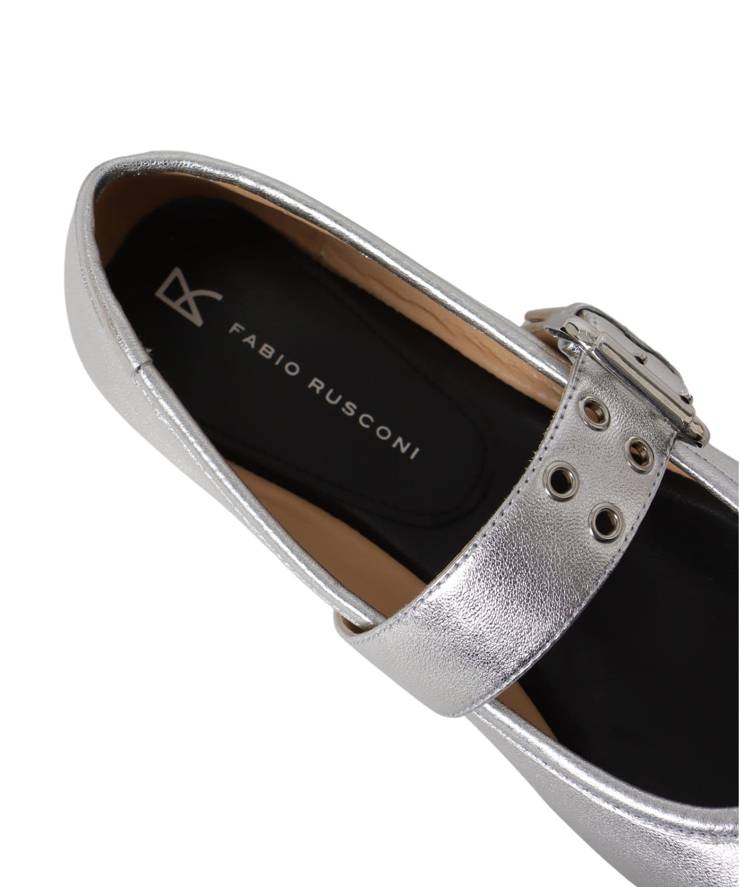 ＜FABIO RUSCONI＞metal buckle mary jane