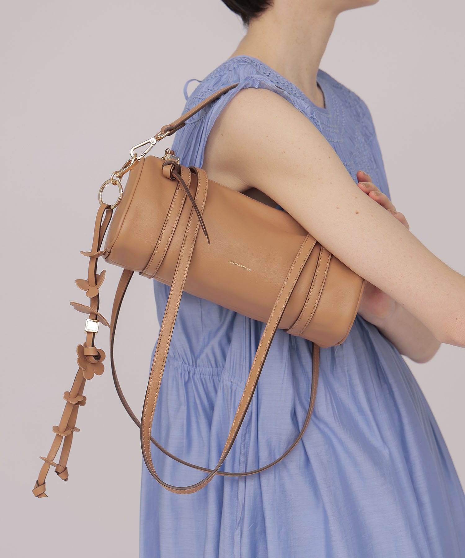 ＜LORISTELLA＞leather flower charm