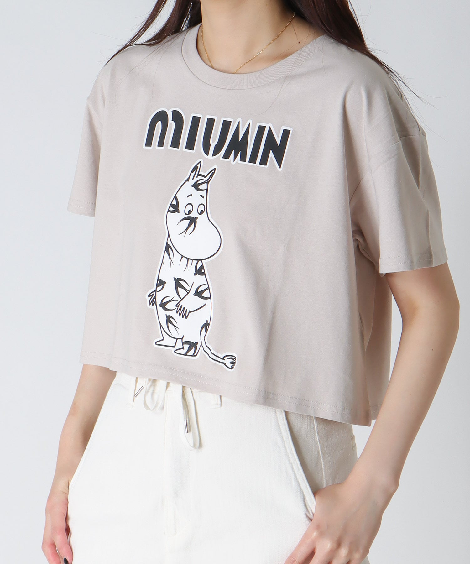 ＜BLACK SCORE＞MIU MIN CROPPED TEE