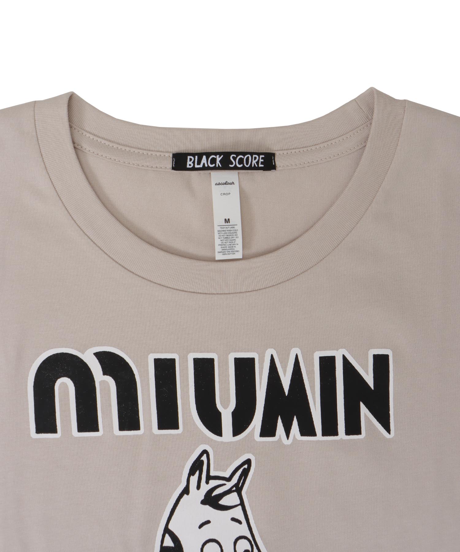 ＜BLACK SCORE＞MIU MIN CROPPED TEE