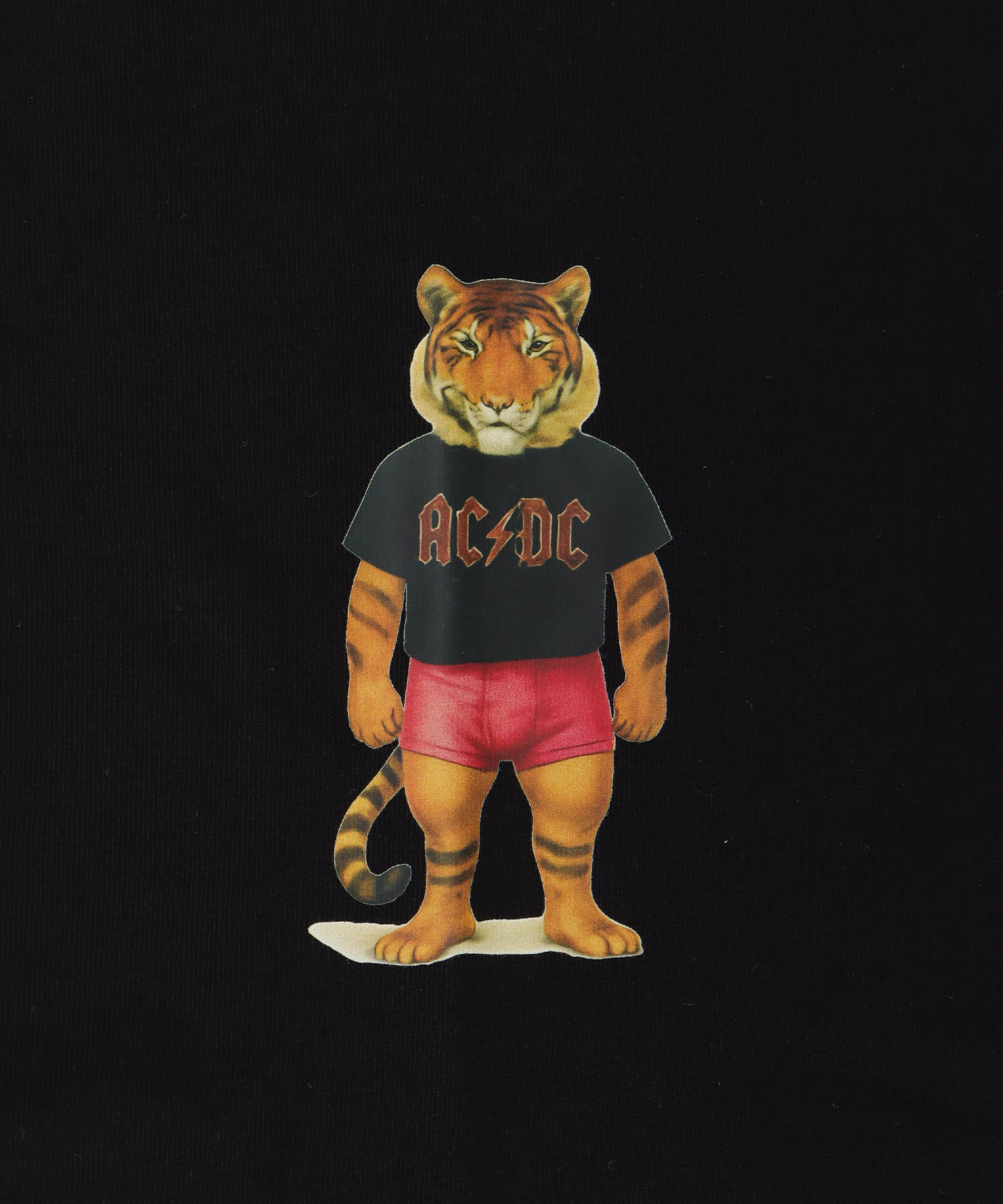 ＜BLACK SCORE＞TIGER ACDC MINI CROPPED TEE