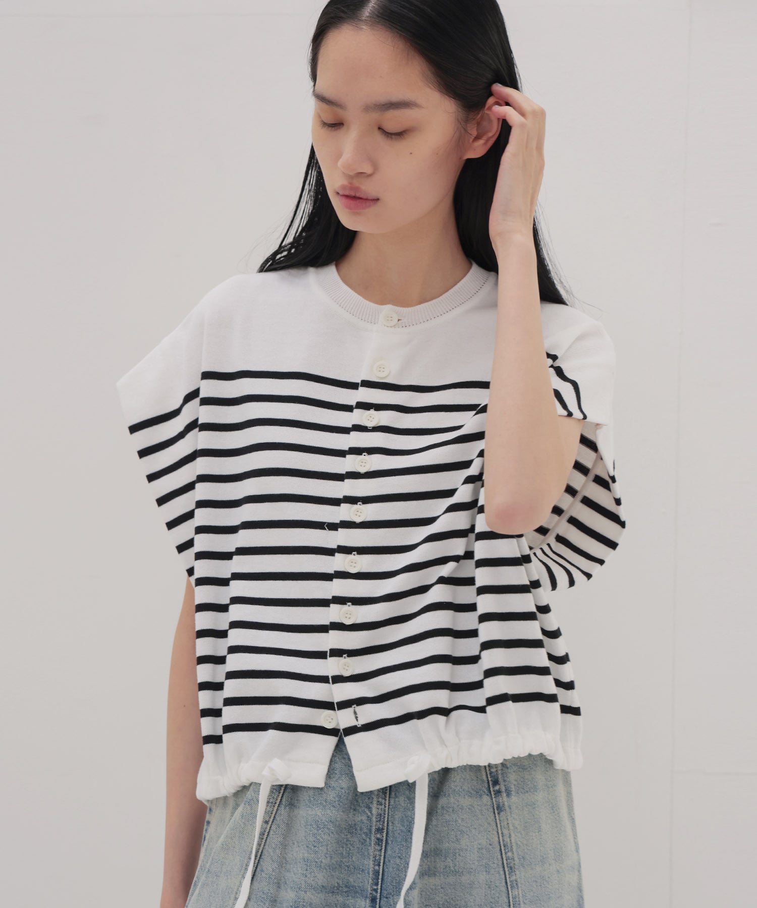 ＜uca＞Cool touch stripe vest CD