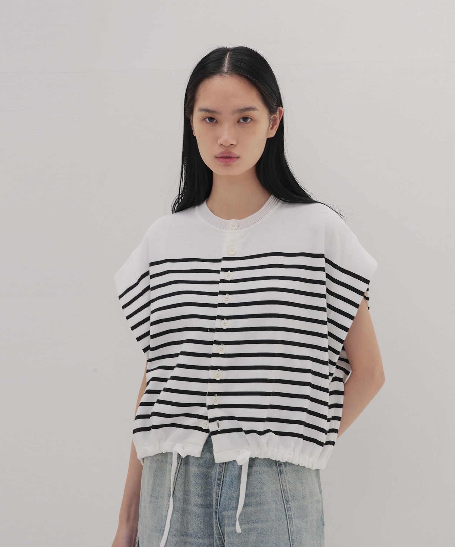 ＜uca＞Cool touch stripe vest CD