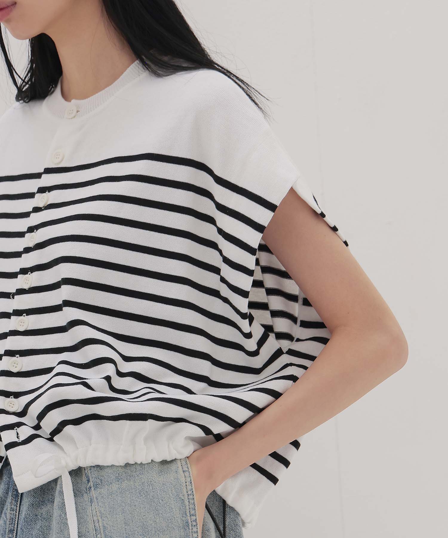 ＜uca＞Cool touch stripe vest CD