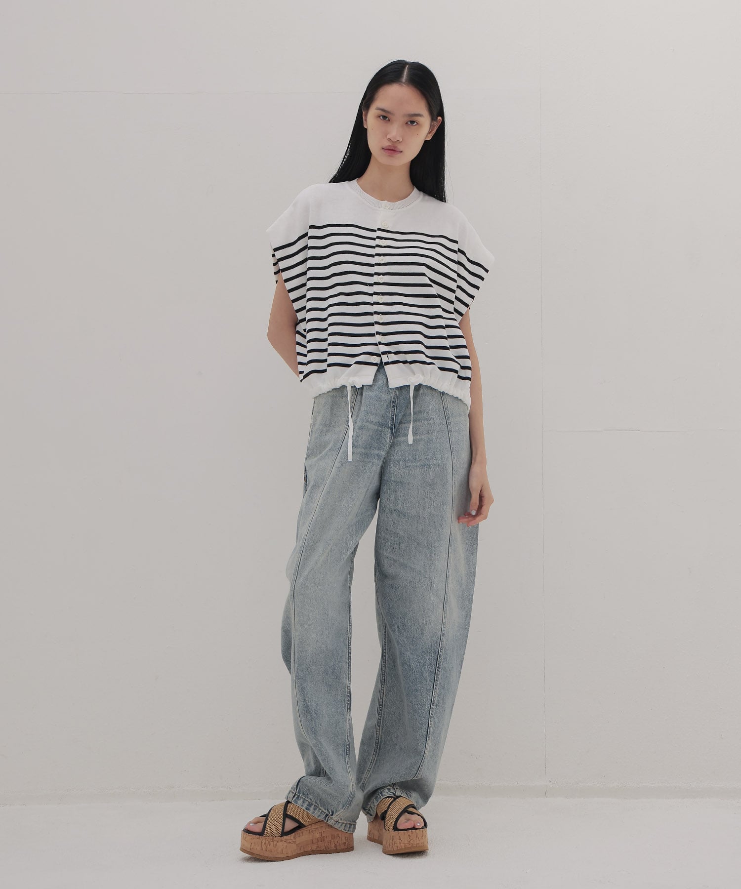 ＜uca＞Cool touch stripe vest CD