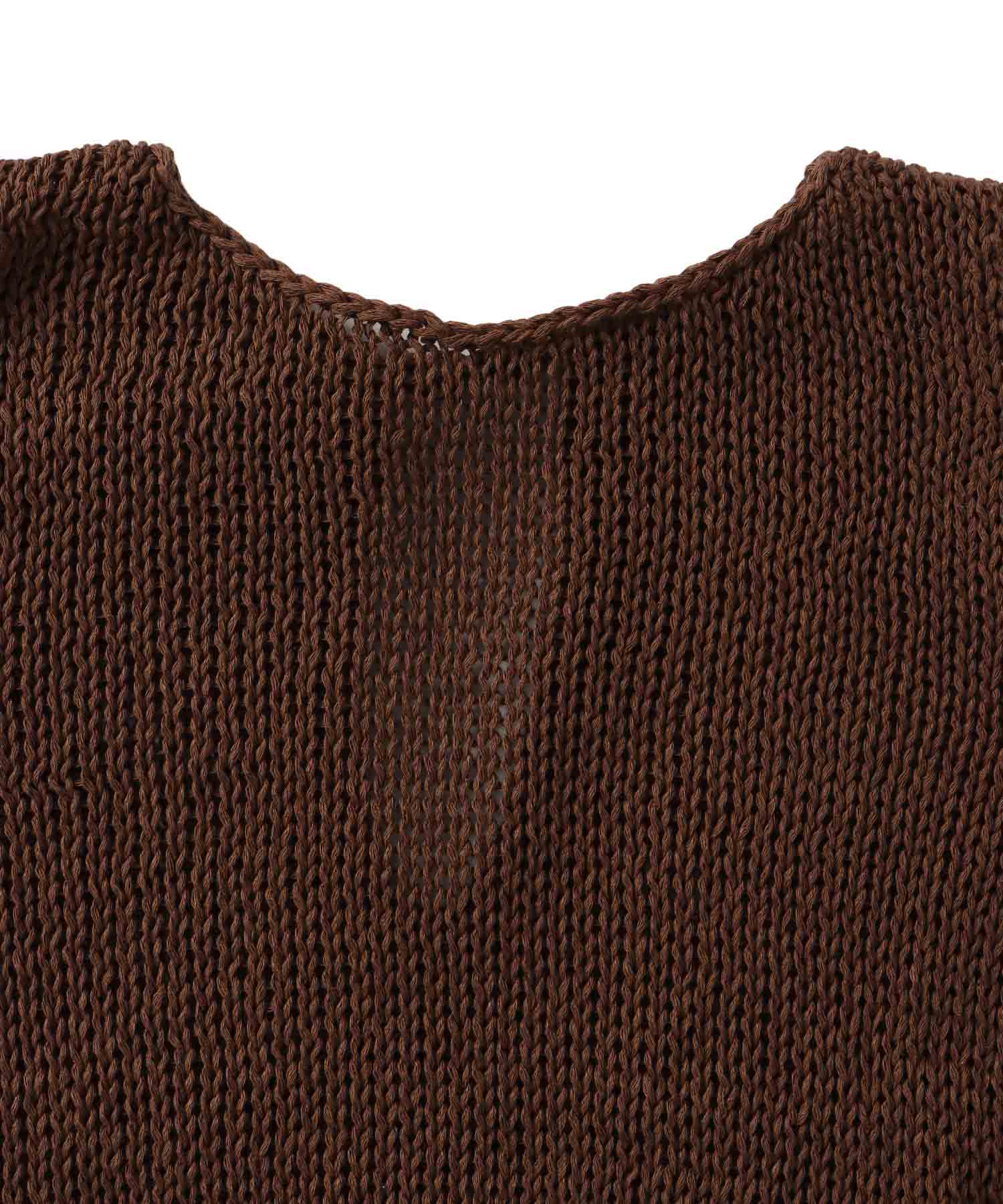 ＜uca＞hand-knit back tulip sleeveless top