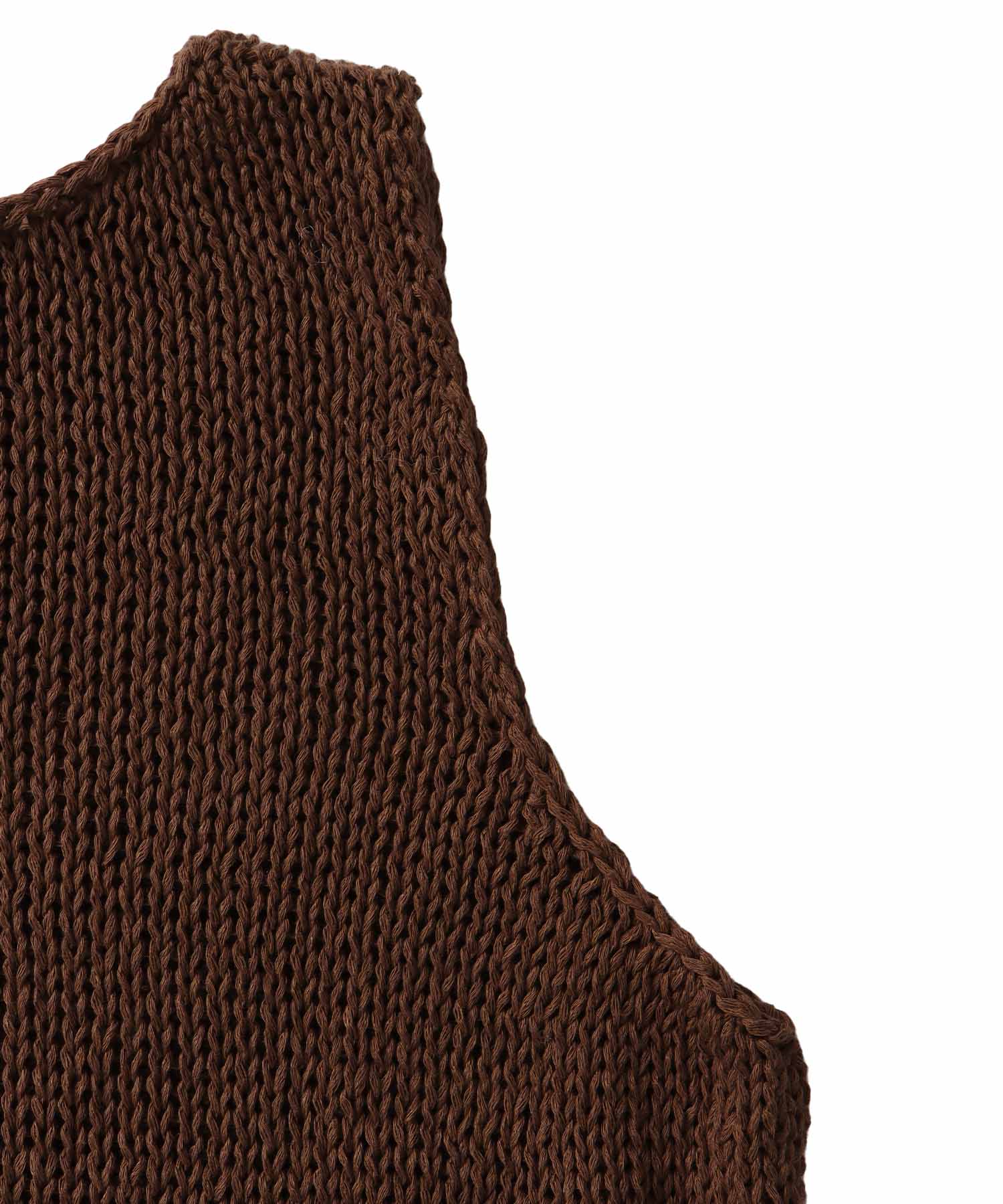 ＜uca＞hand-knit back tulip sleeveless top