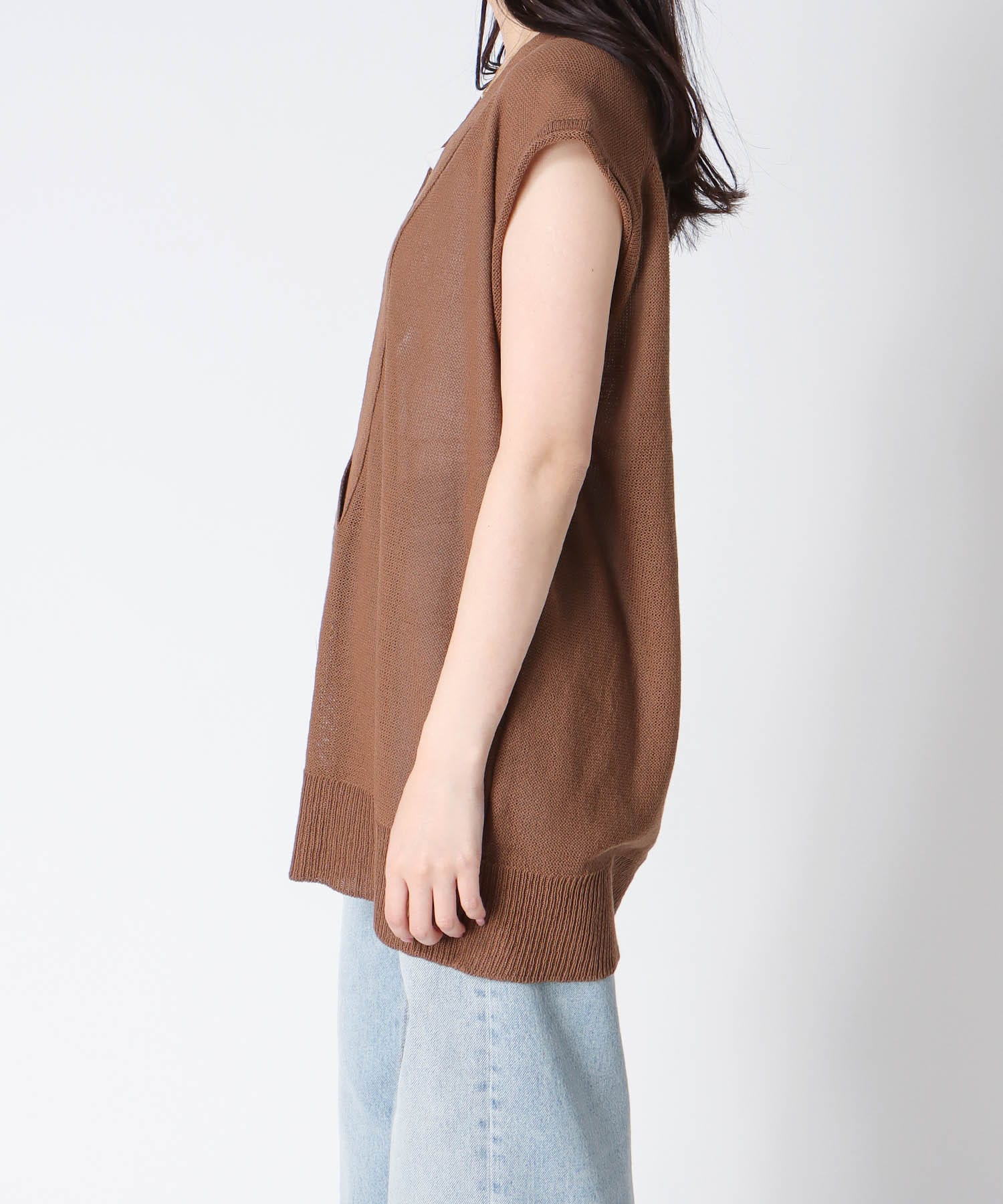 ＜uca＞sheer jersey vest