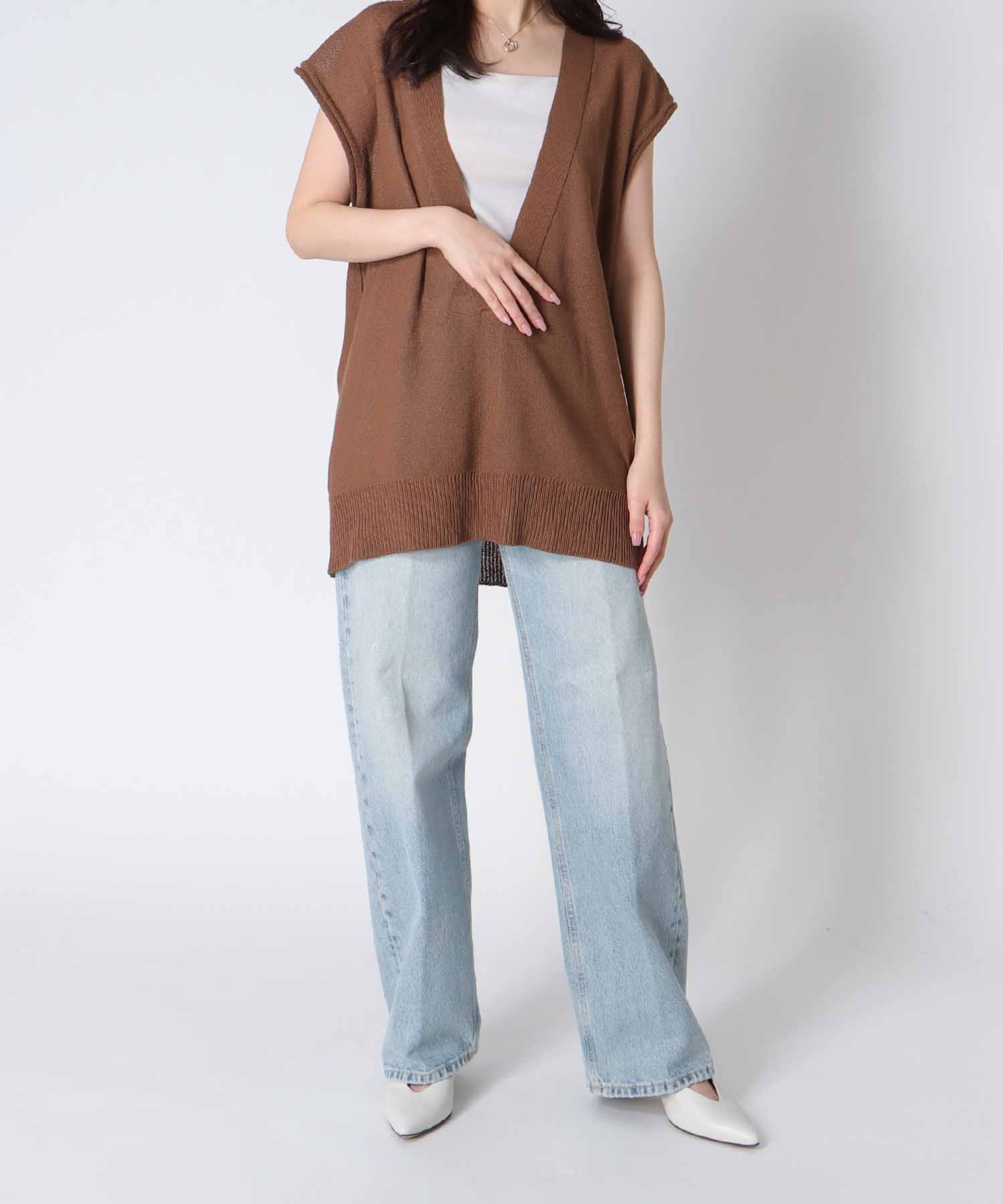 ＜uca＞sheer jersey vest