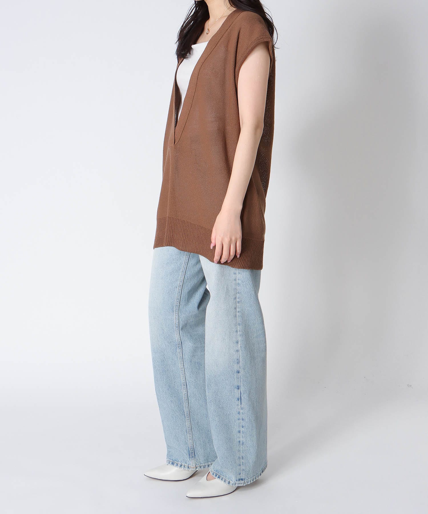 ＜uca＞sheer jersey vest