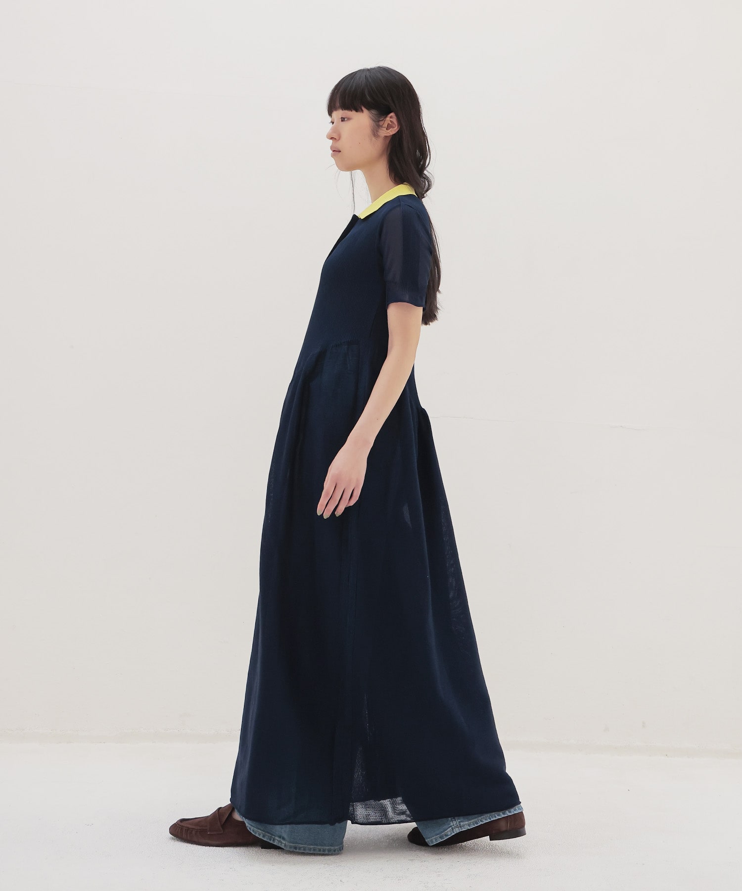 ＜ODAKHA＞gynoid polo dress