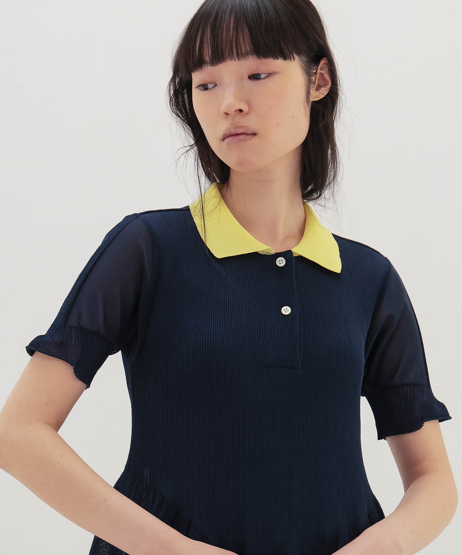 ＜ODAKHA＞gynoid polo dress