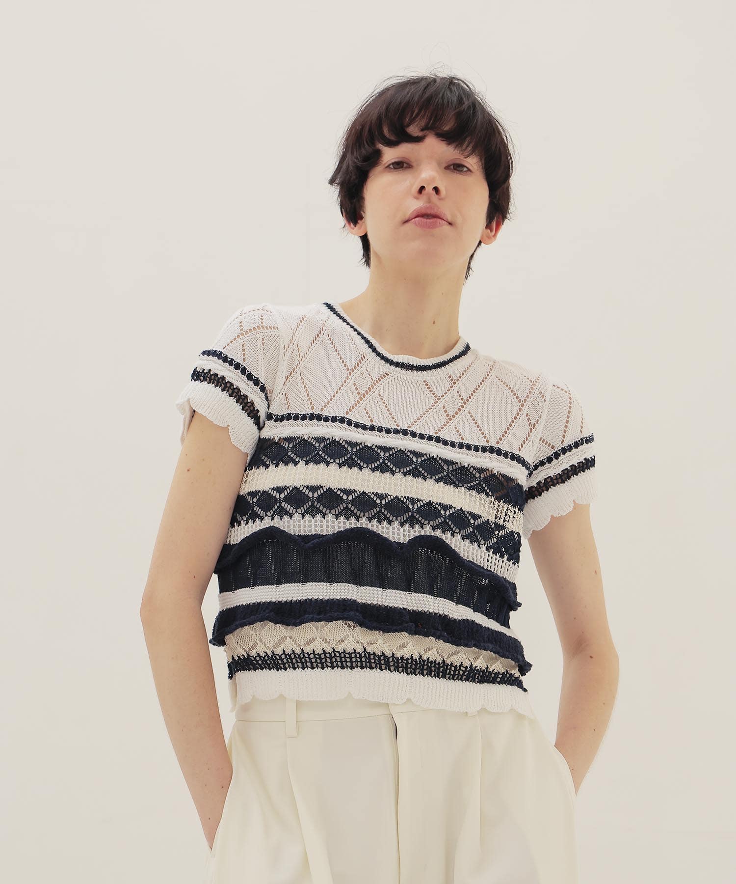 ＜ODAKHA＞crazy short knit basque