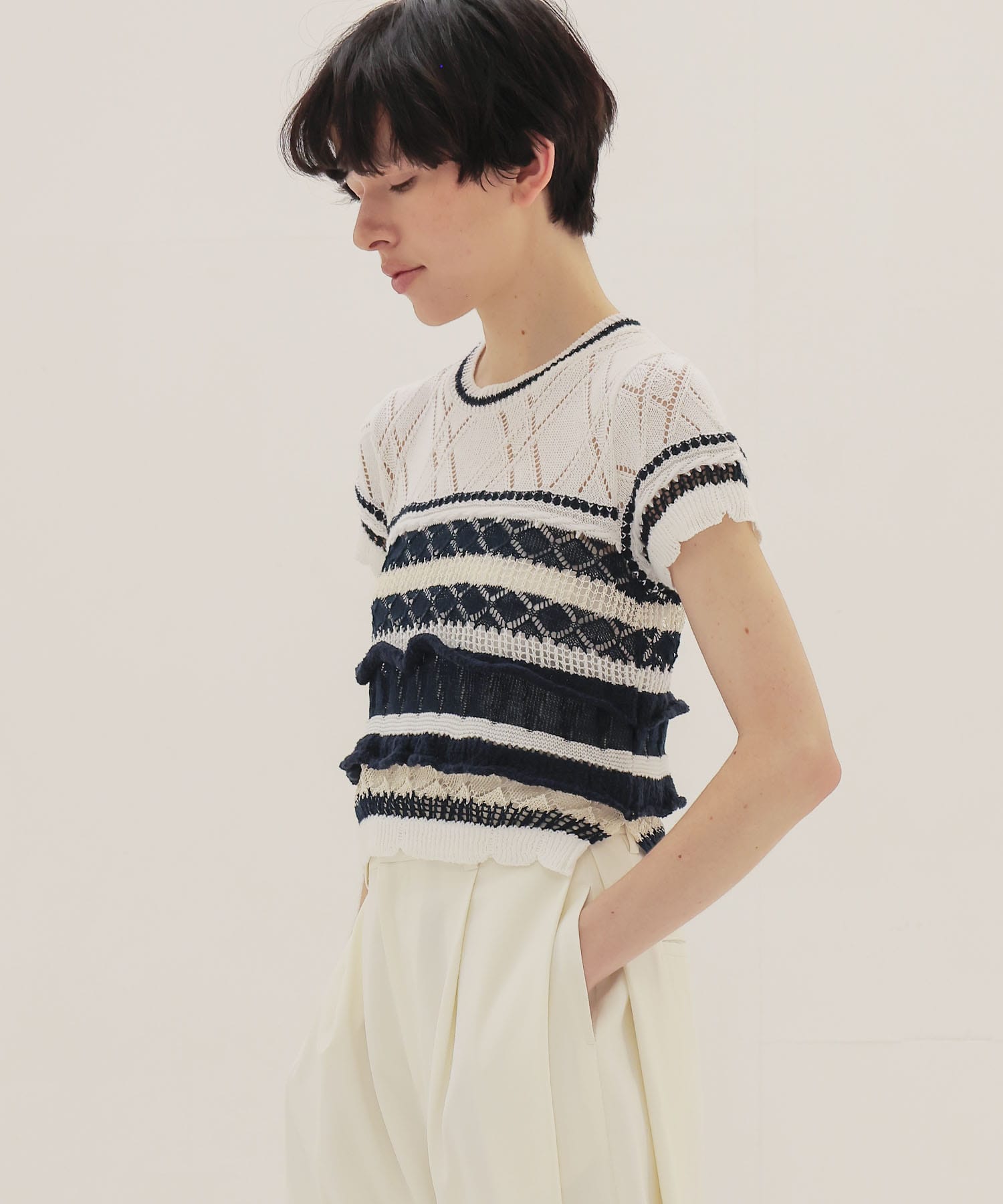 ＜ODAKHA＞crazy short knit basque