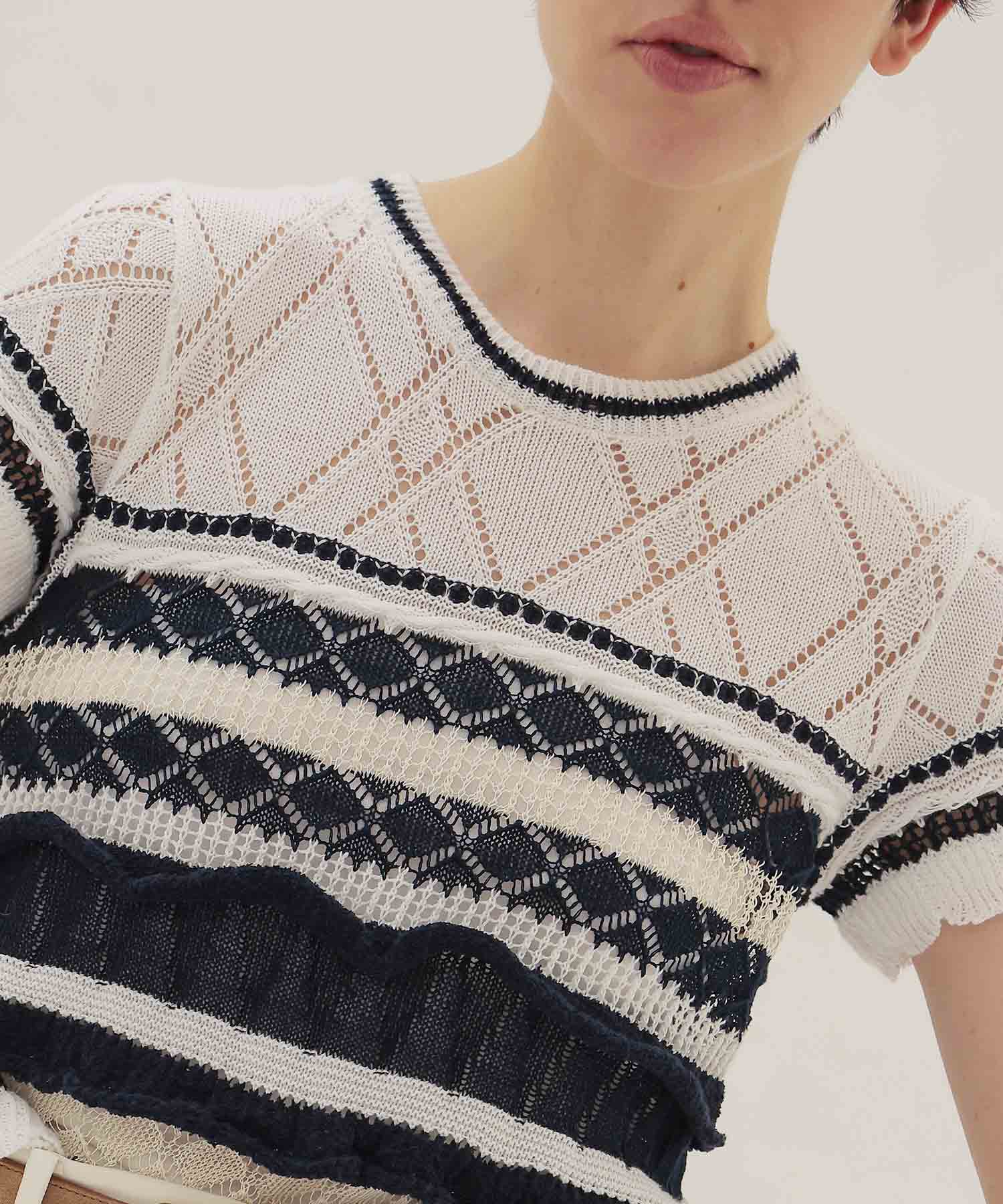 ＜ODAKHA＞crazy short knit basque