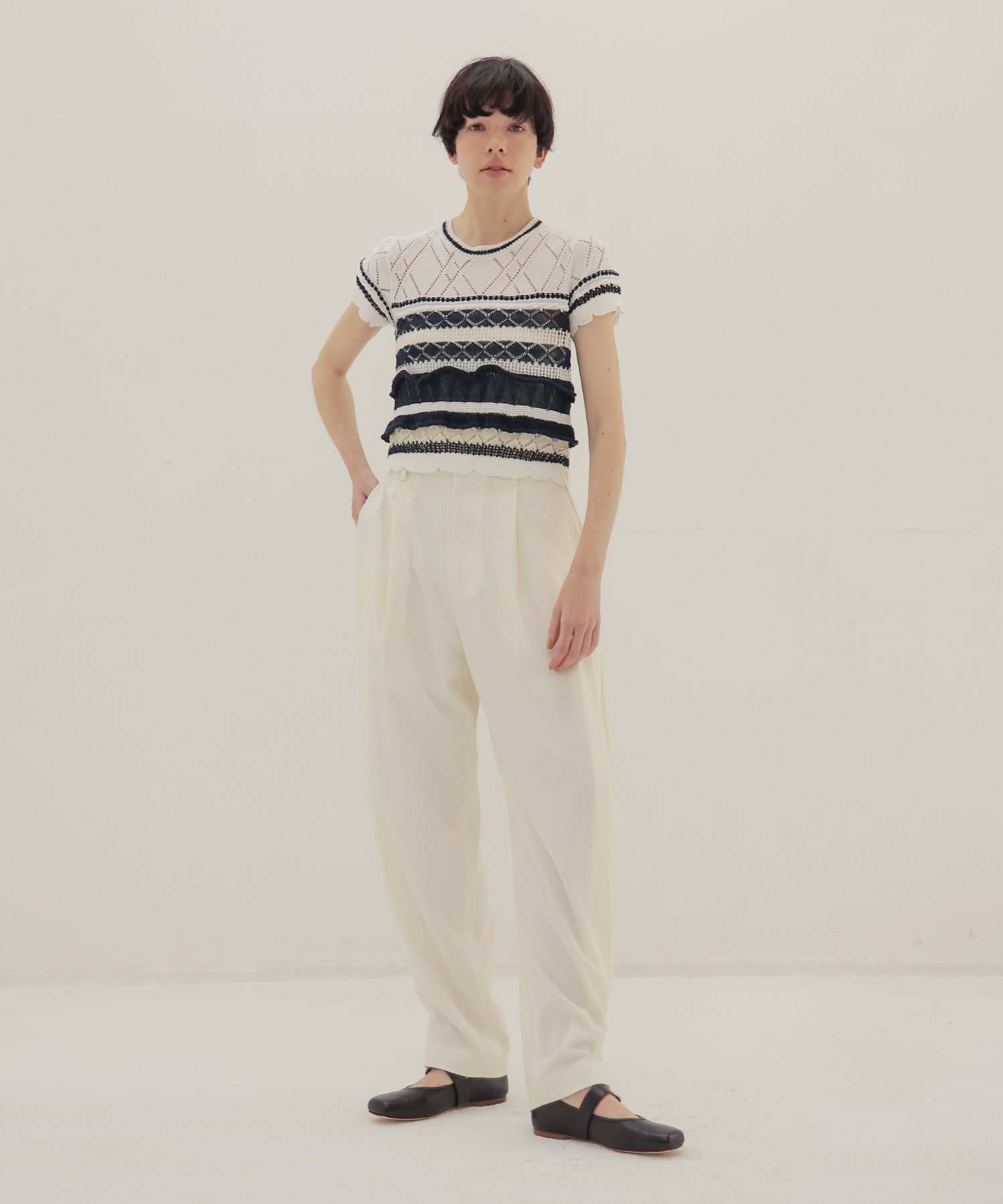 ＜ODAKHA＞crazy short knit basque