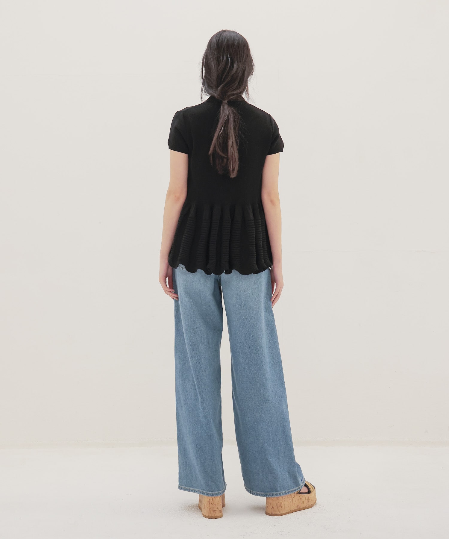 ＜ODAKHA＞wavy flared polo