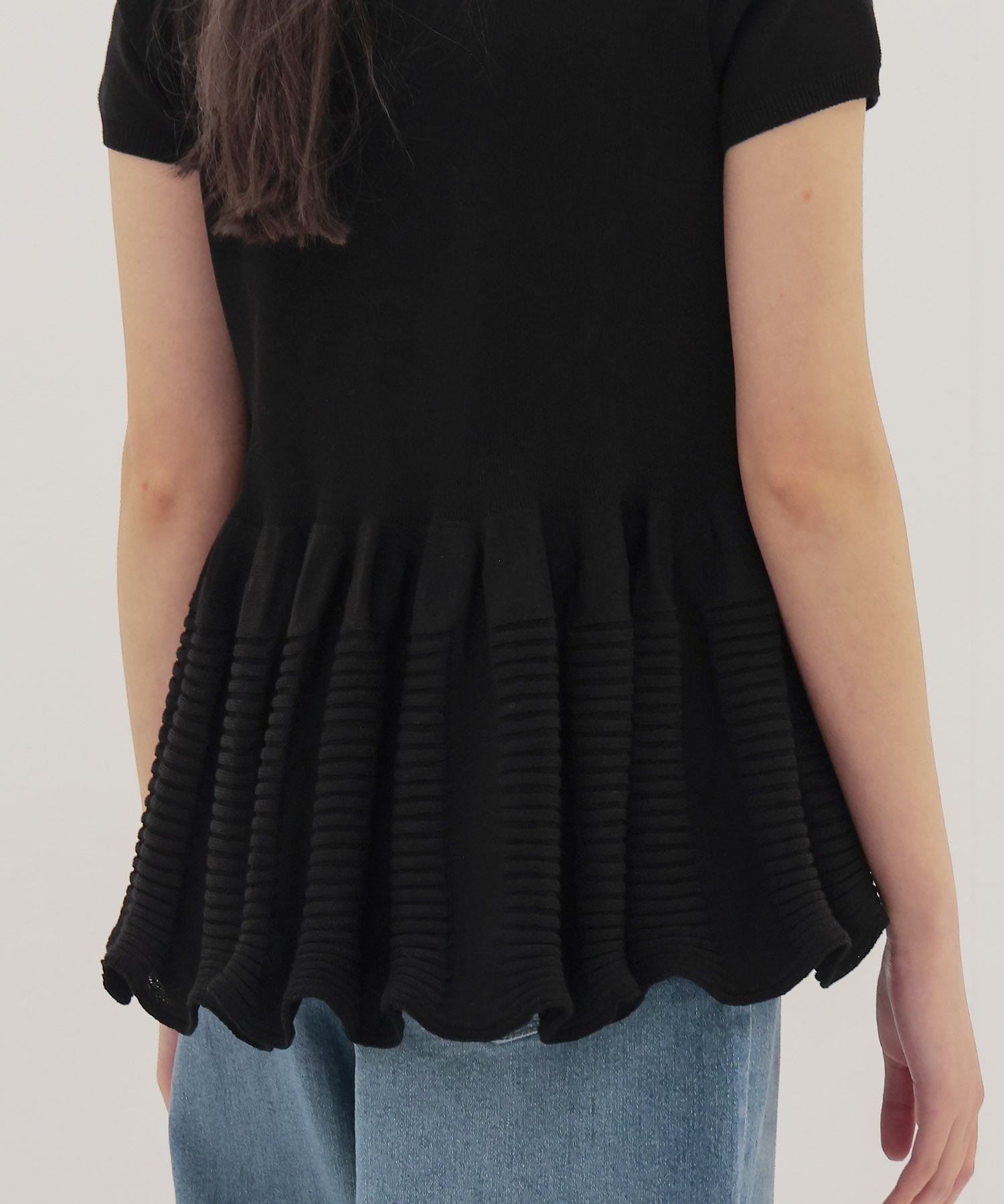 ＜ODAKHA＞wavy flared polo