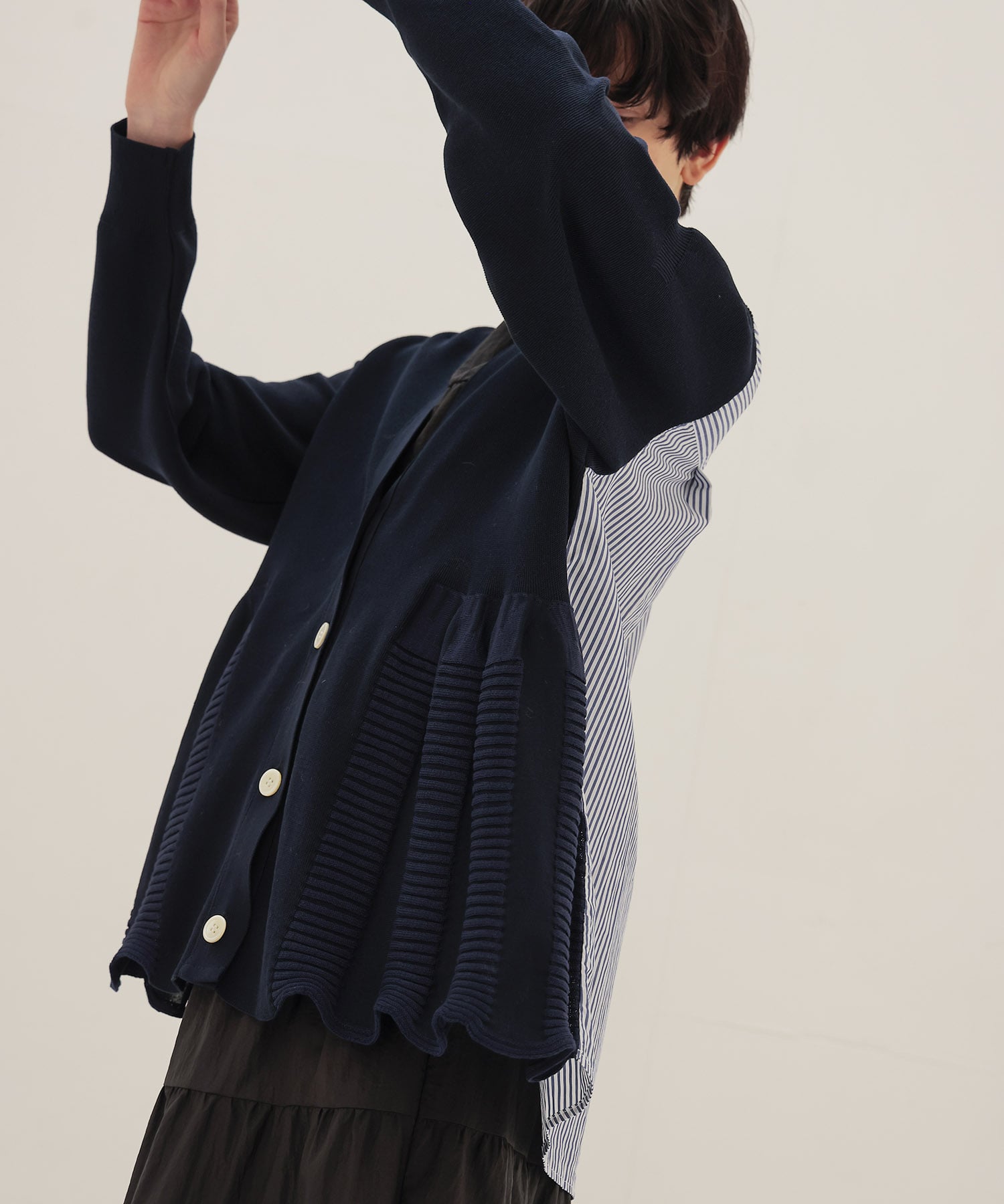 ＜ODAKHA＞wavy flared cardigan