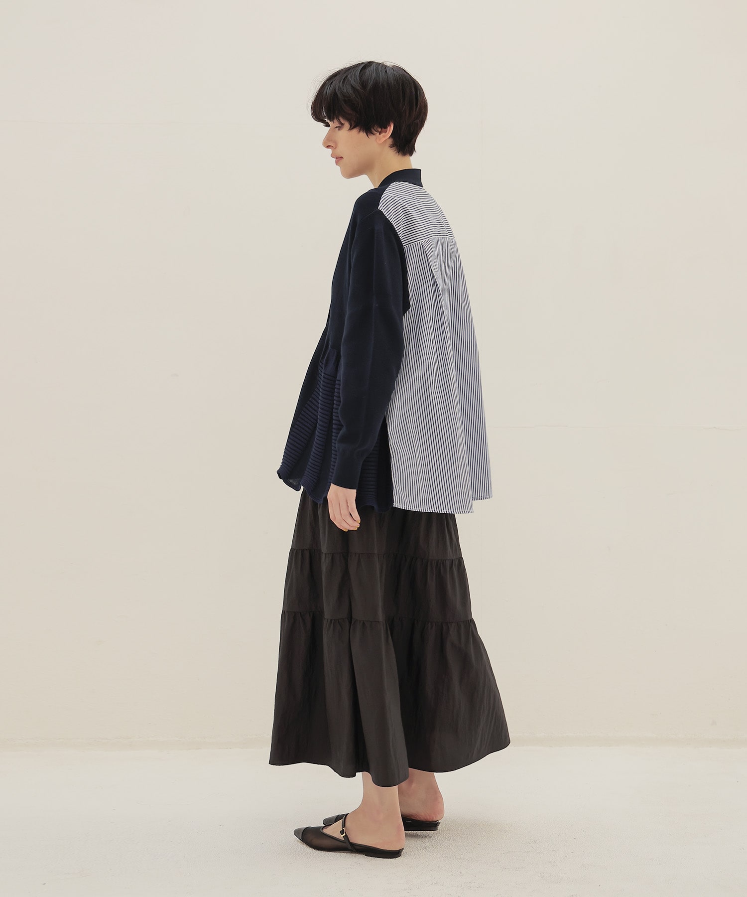 ＜ODAKHA＞wavy flared cardigan