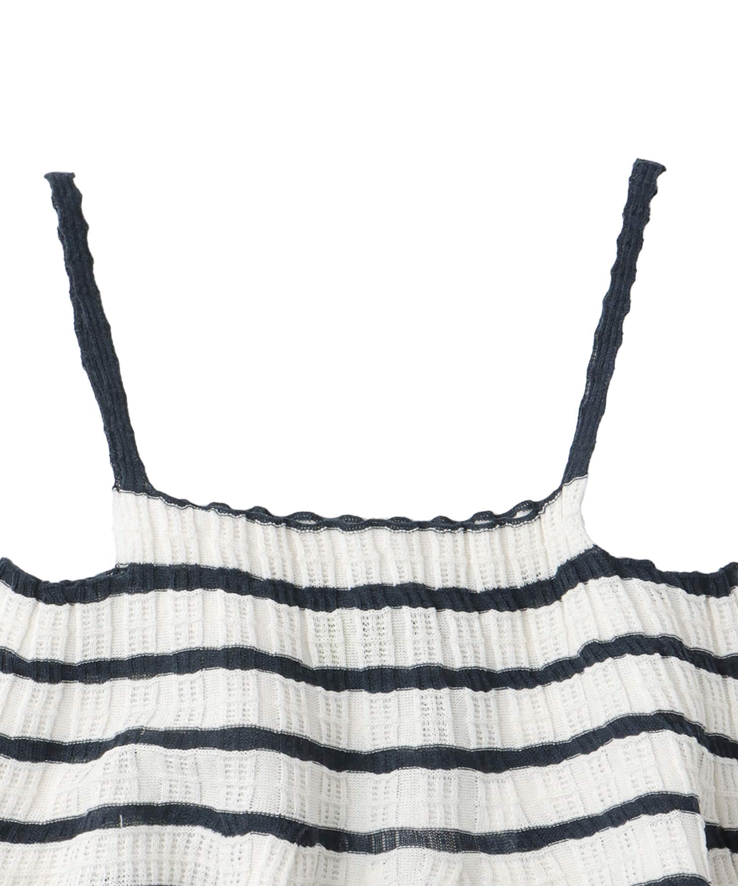 ＜ODAKHA＞asymmetry striped seemles cami