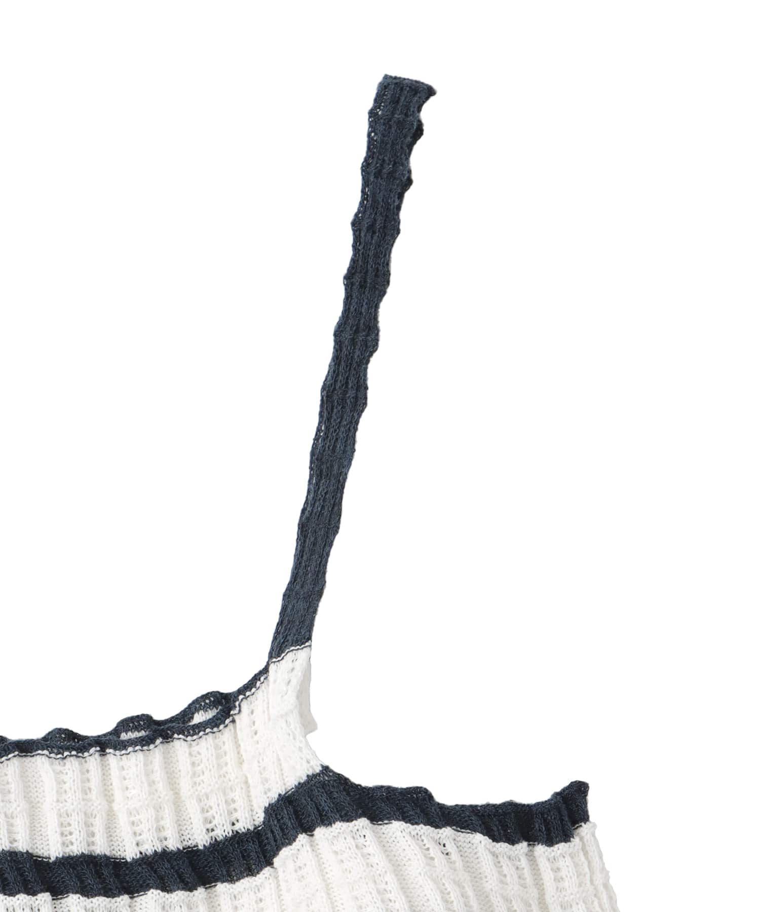 ＜ODAKHA＞asymmetry striped seemles cami