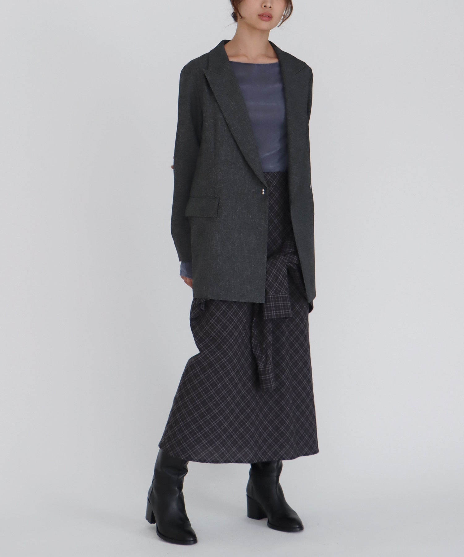 【B7/ベーセッツ】peaked lapel jacket