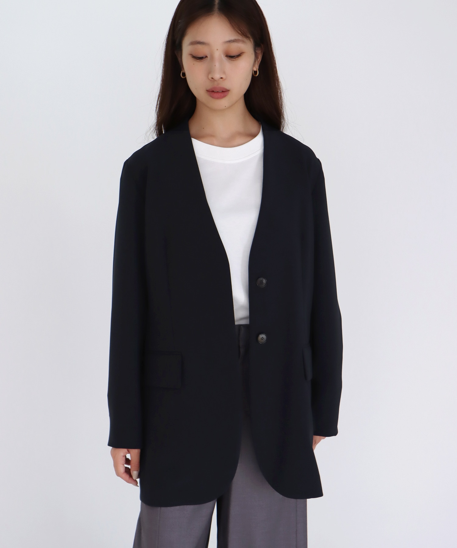 【B7/ベーセッツ】nocollar jacket