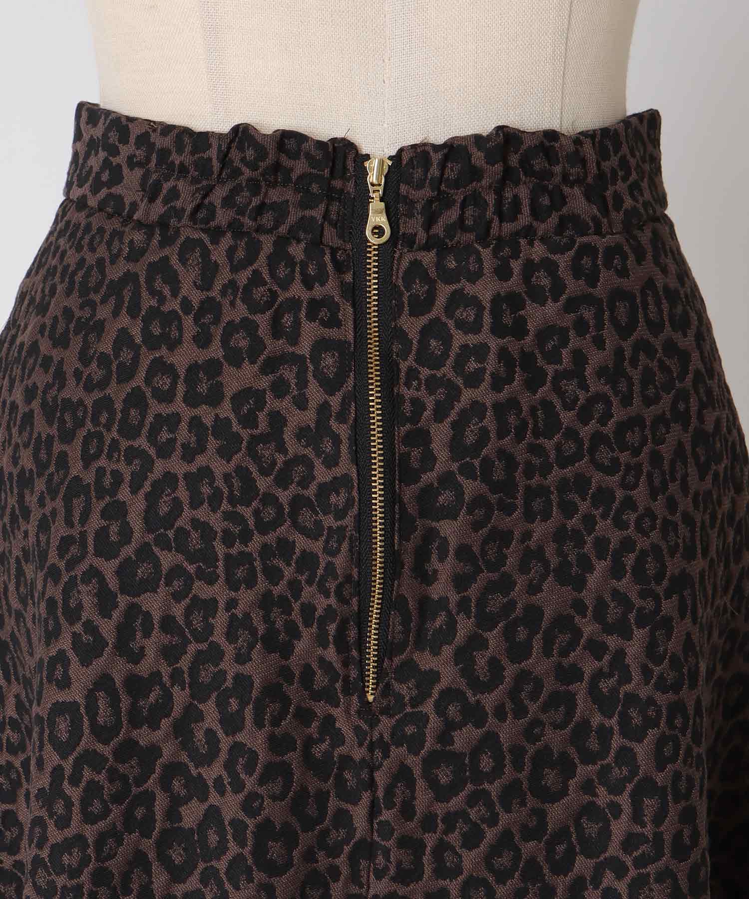 【B7/ベーセッツ】leopard jacquard skirt