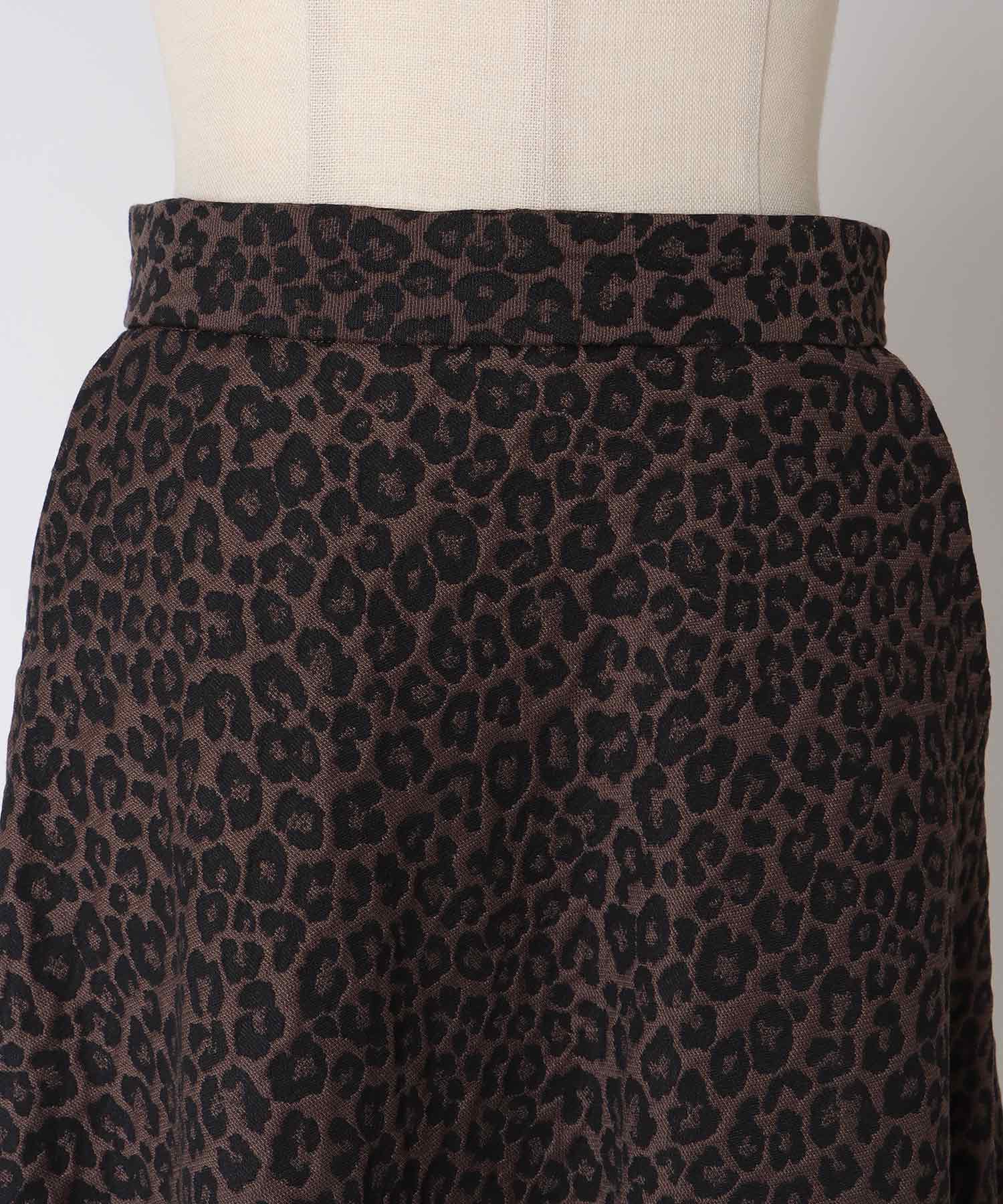 【B7/ベーセッツ】leopard jacquard skirt
