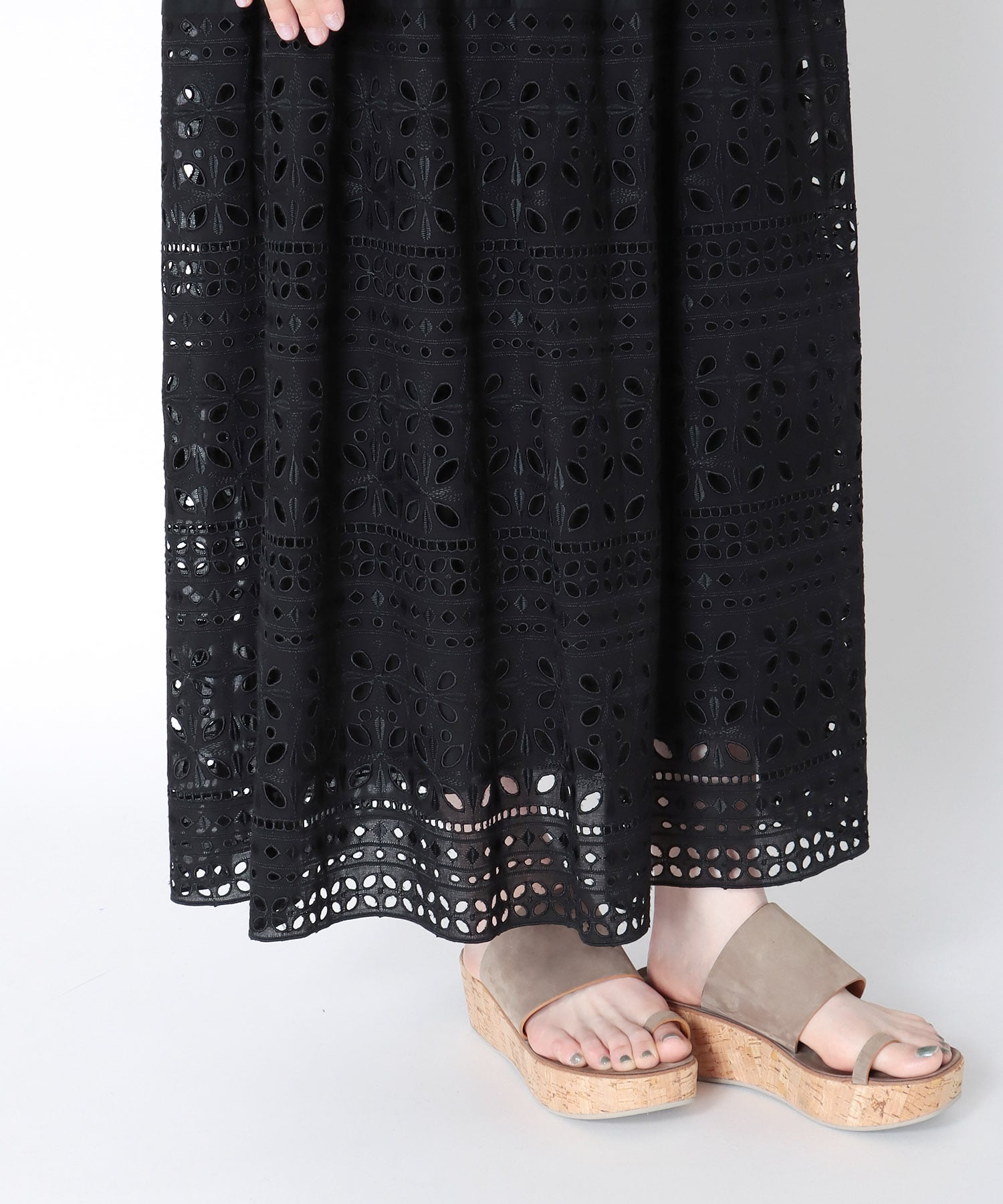 ＜B7＞lace flare skirt