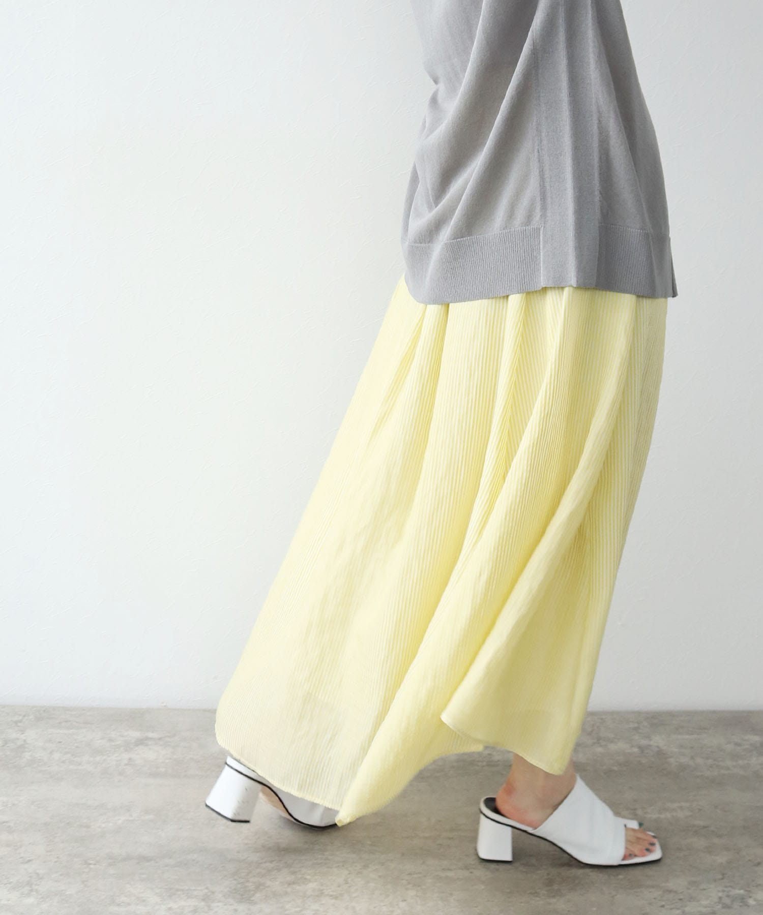 ＜B7＞stripe flare skirt