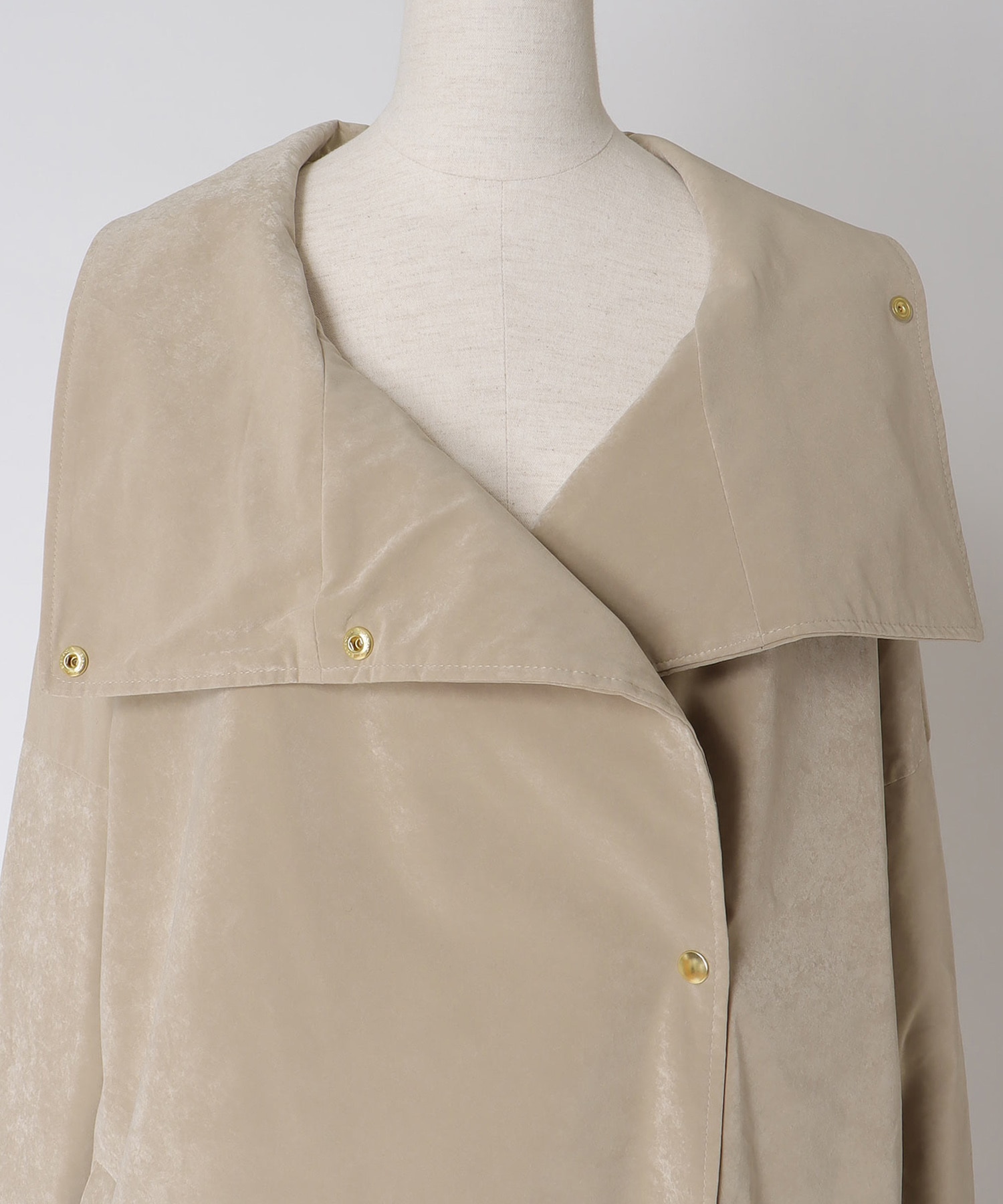 【B7/ベーセッツ】suede vintage taffeta coat