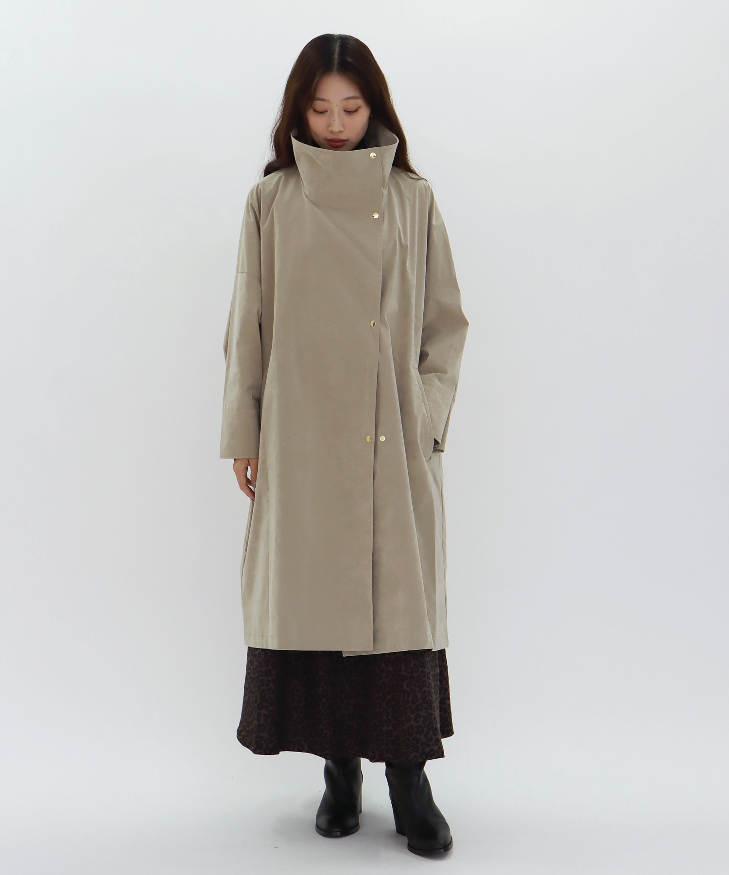 【B7/ベーセッツ】suede vintage taffeta coat