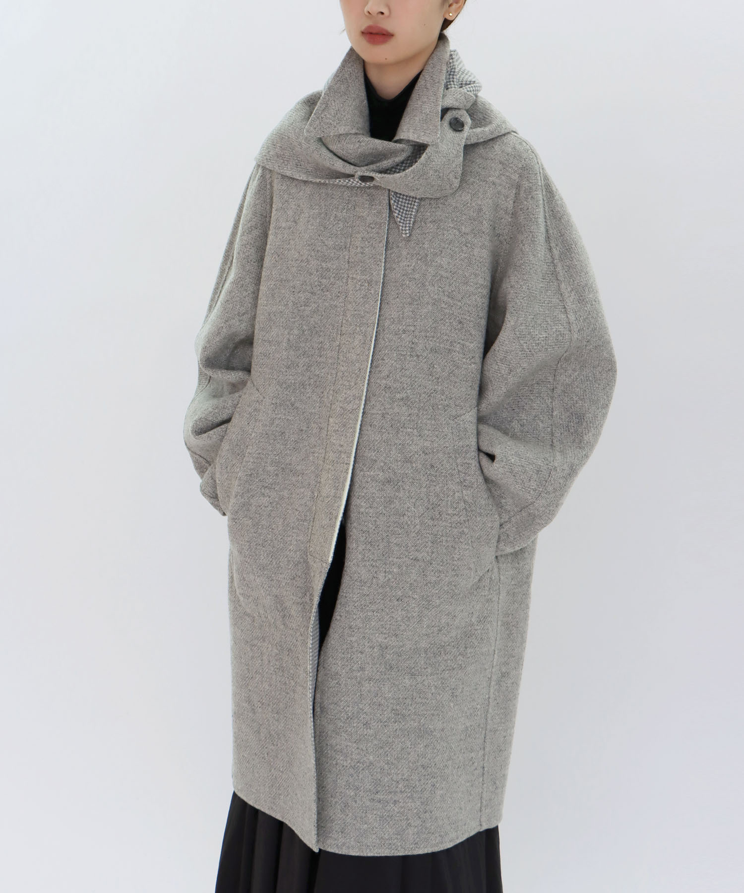 【VENIT/ヴェニット】REVERSIBLE CHECK COAT