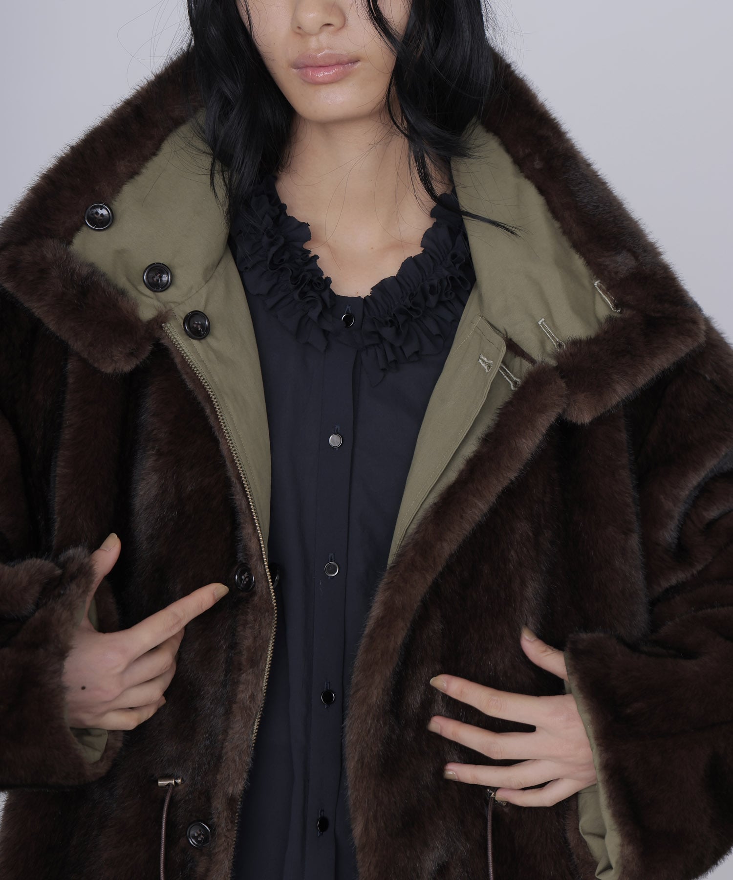 【venit/ヴェニット】REVERSIBLE FUR COAT