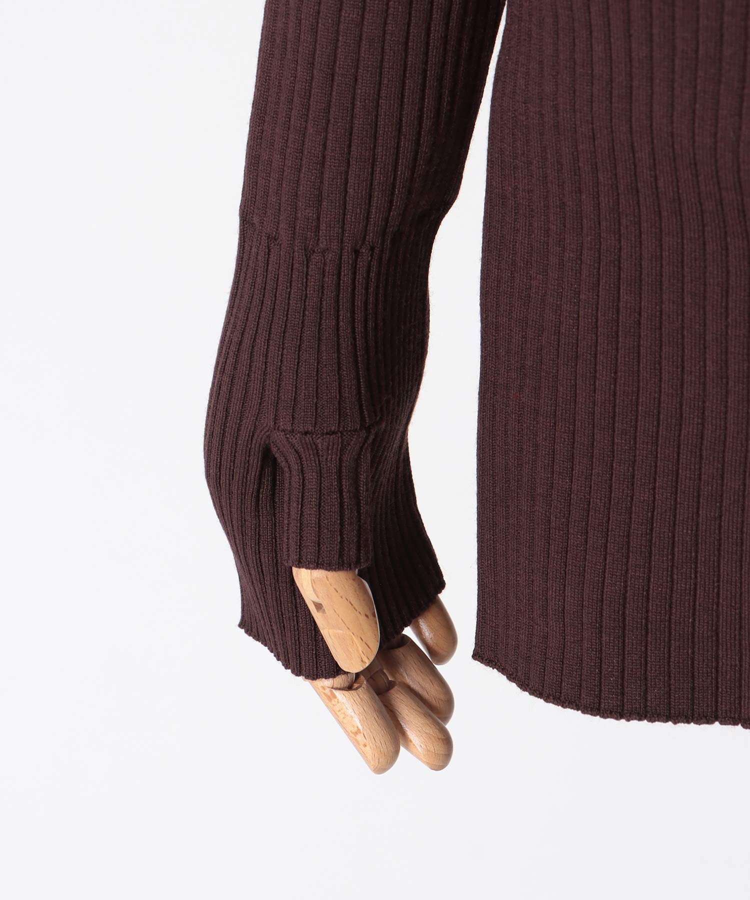 【venit/ヴェニット】ACETATE WOOL RIB HOODIE
