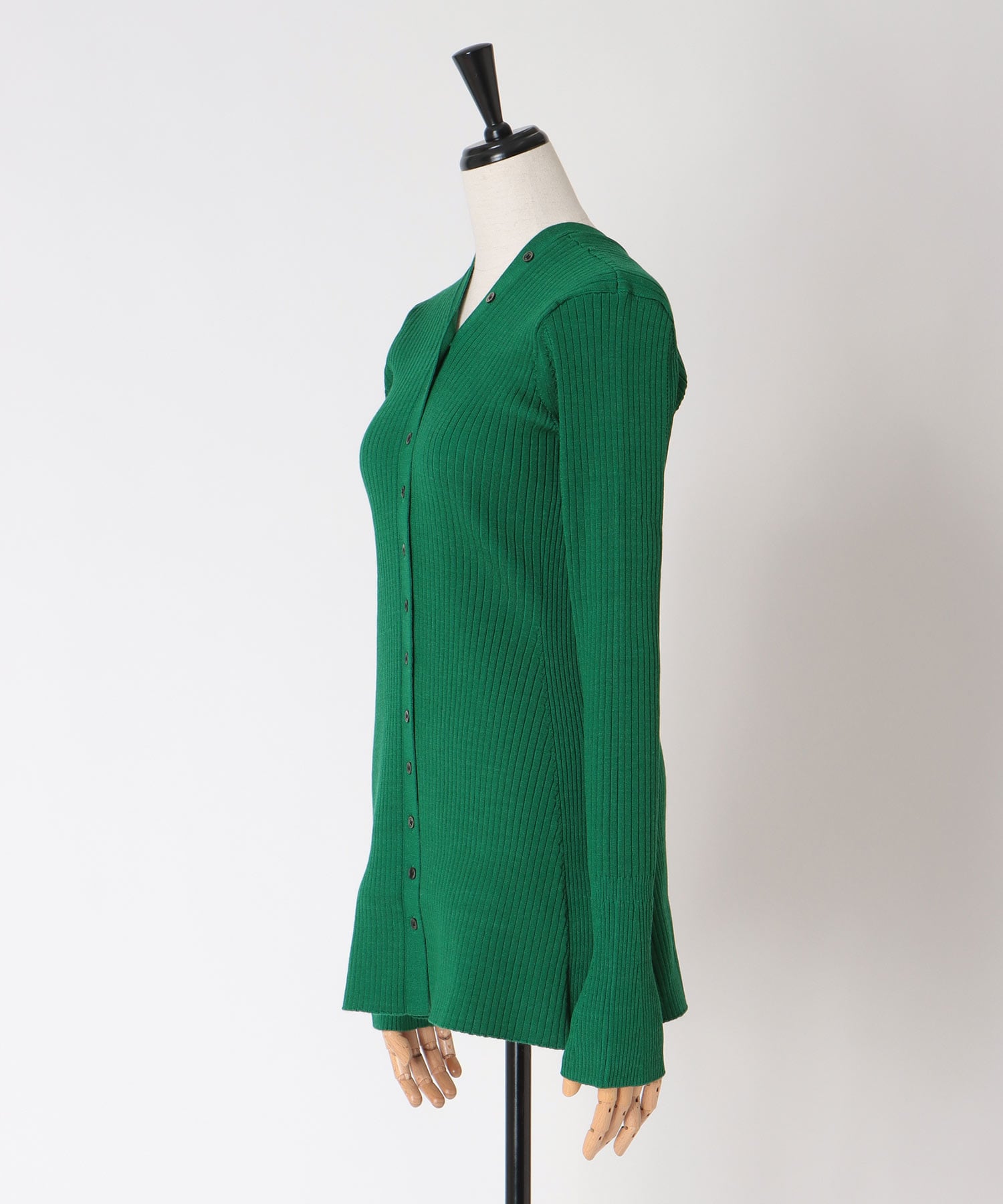 【venit/ヴェニット】ACETATE WOOL RIB VNECK PULL