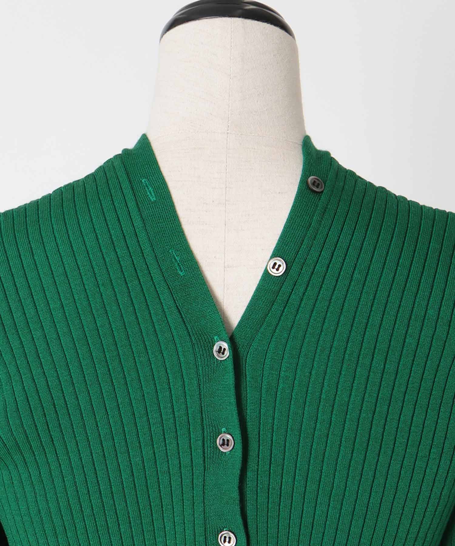 【venit/ヴェニット】ACETATE WOOL RIB VNECK PULL