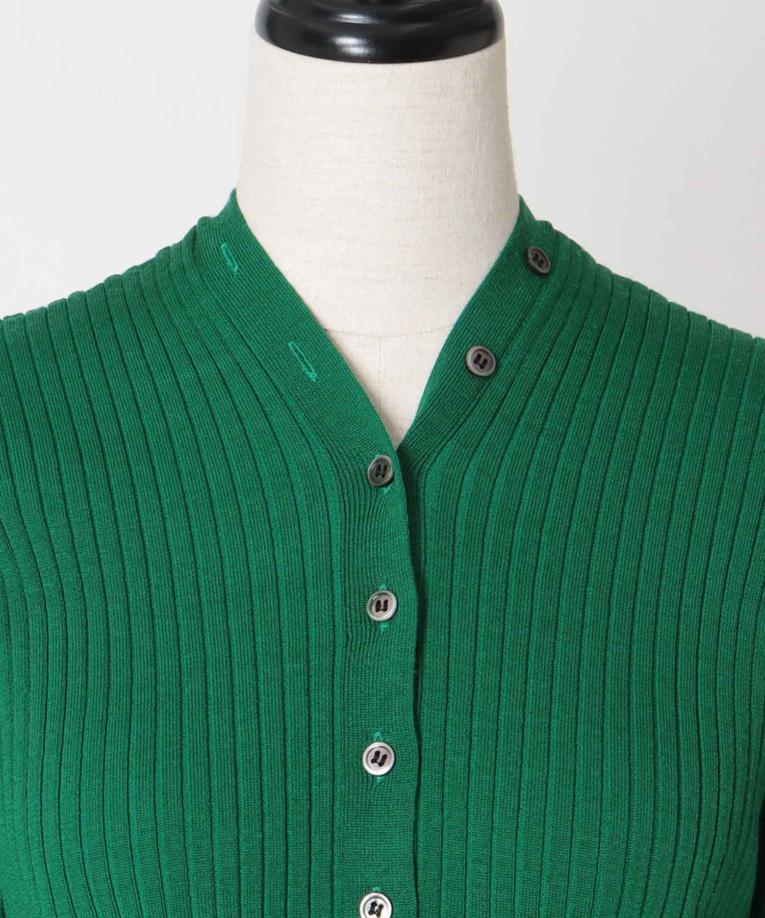 【venit/ヴェニット】ACETATE WOOL RIB VNECK PULL