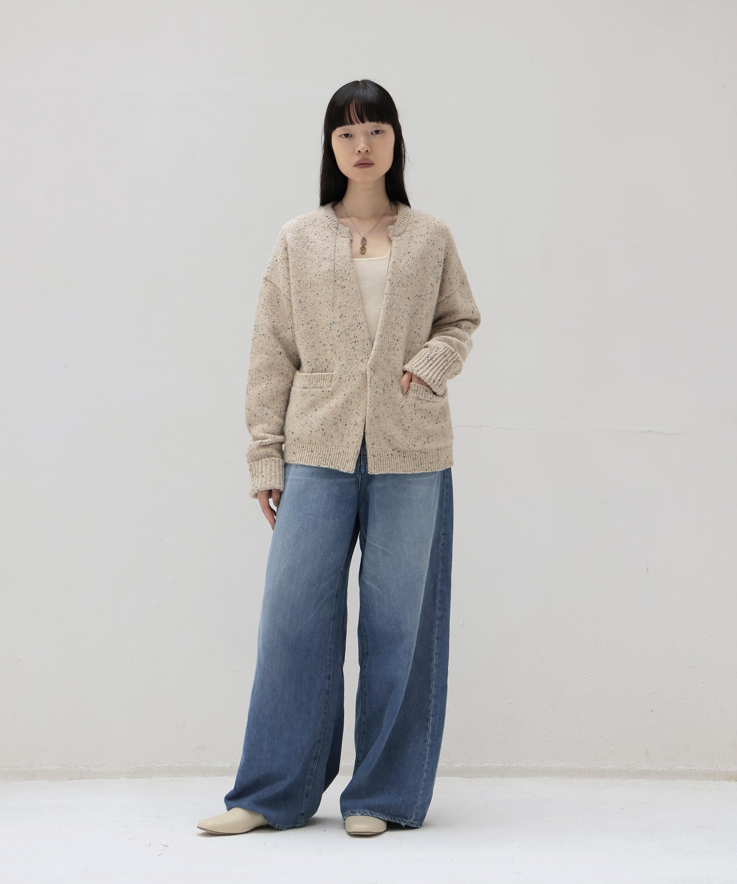 【VENIT/ヴェニット】COLOR NEP TWEED CARDIGAN