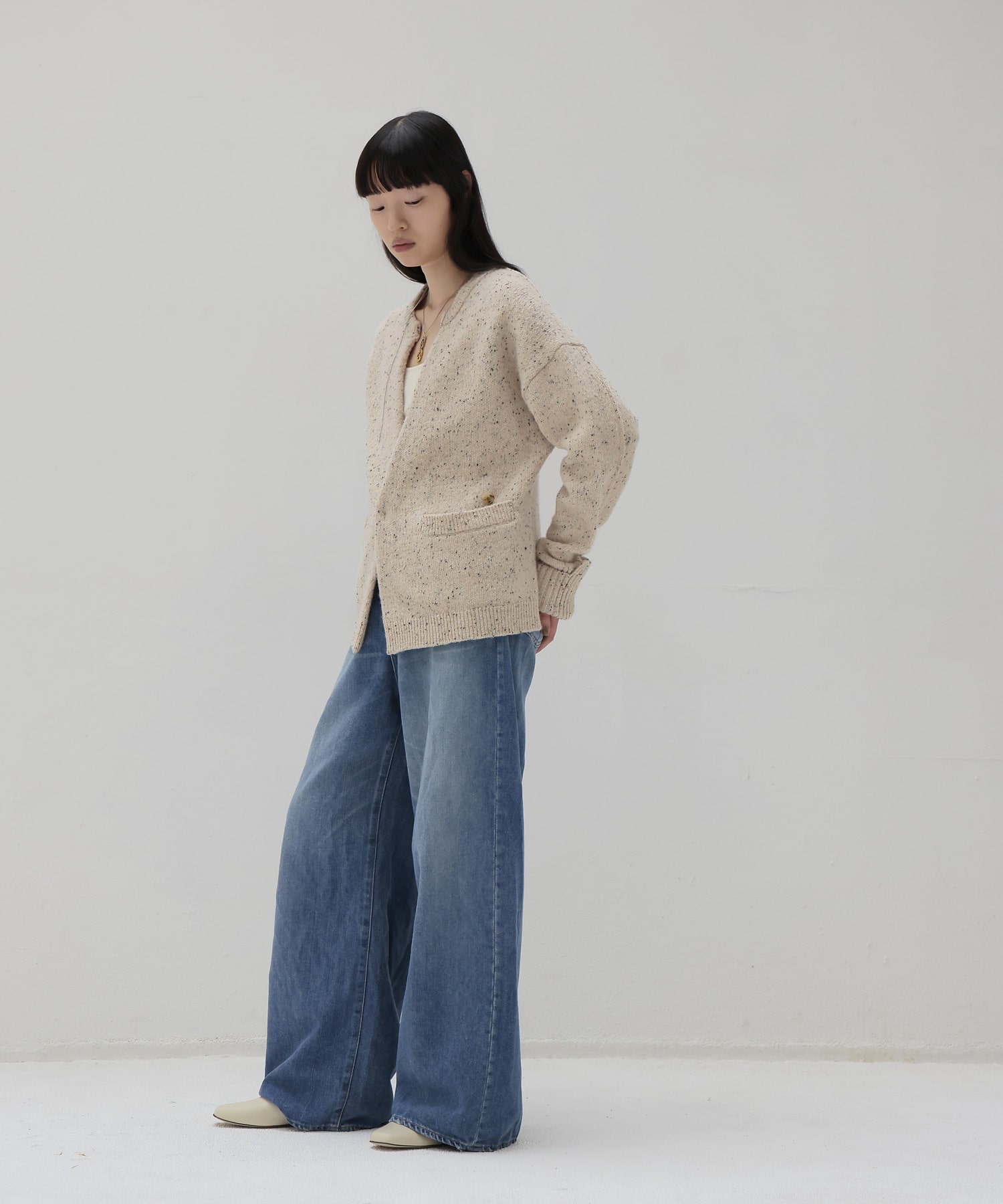 【VENIT/ヴェニット】COLOR NEP TWEED CARDIGAN