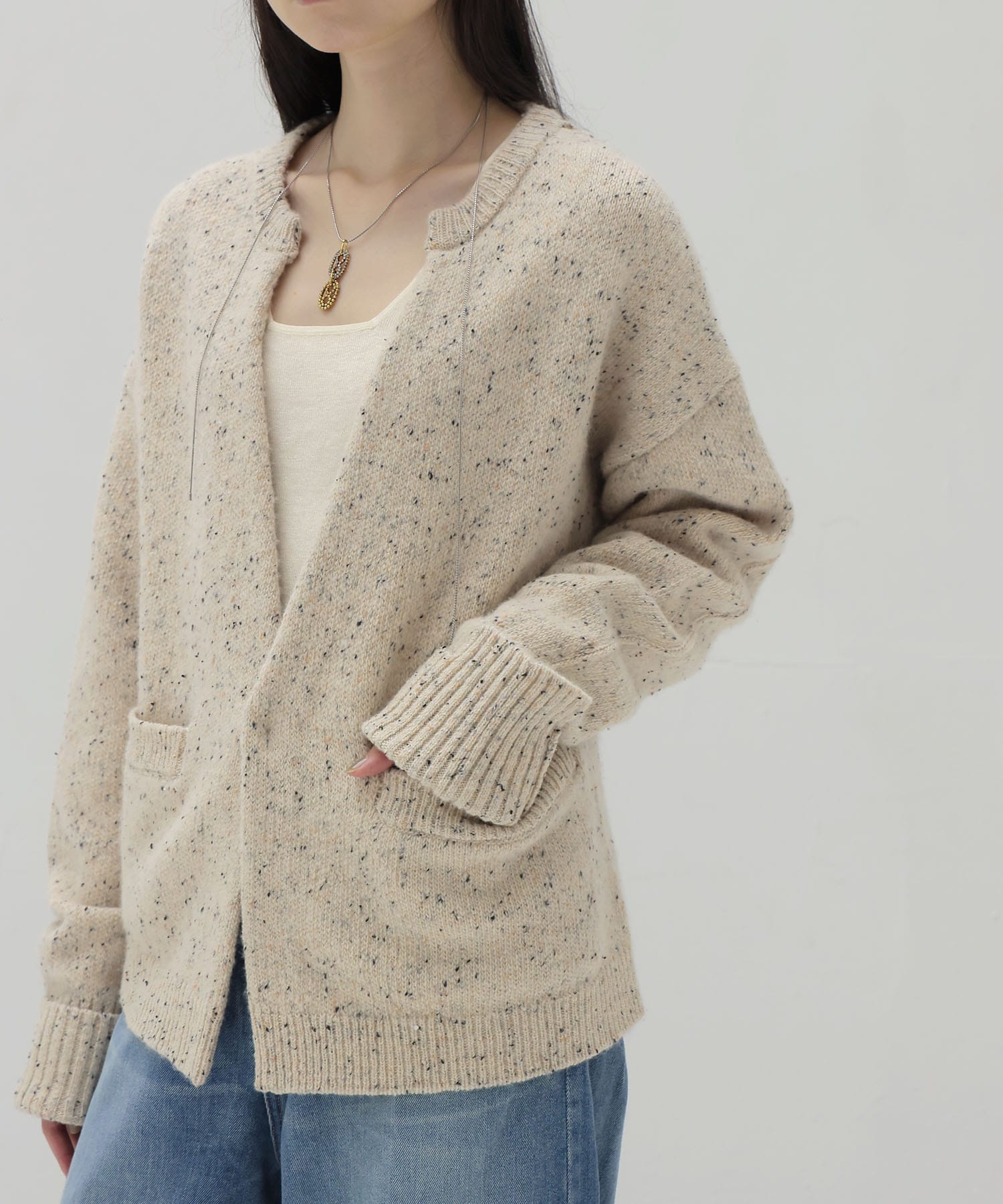 【VENIT/ヴェニット】COLOR NEP TWEED CARDIGAN