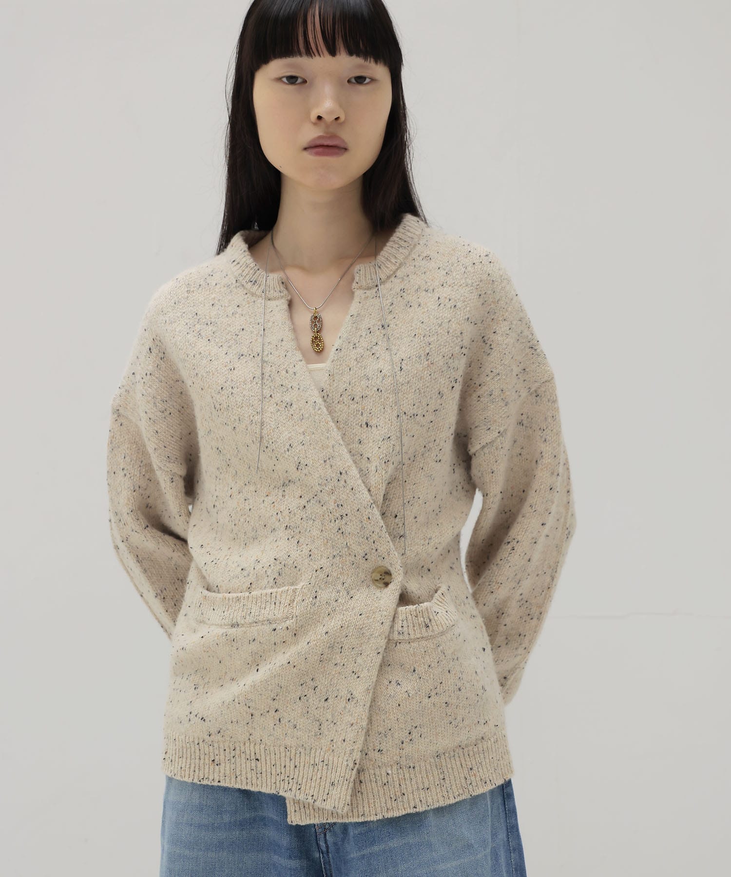 【VENIT/ヴェニット】COLOR NEP TWEED CARDIGAN