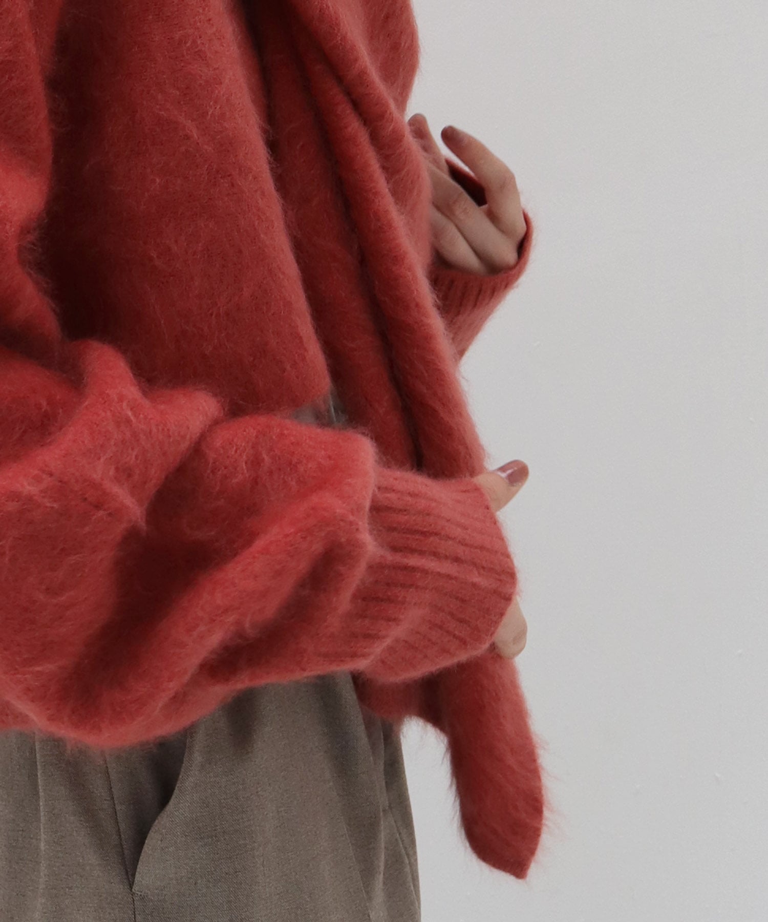 【venit/ヴェニット】BRUSHED STOLE KNIT